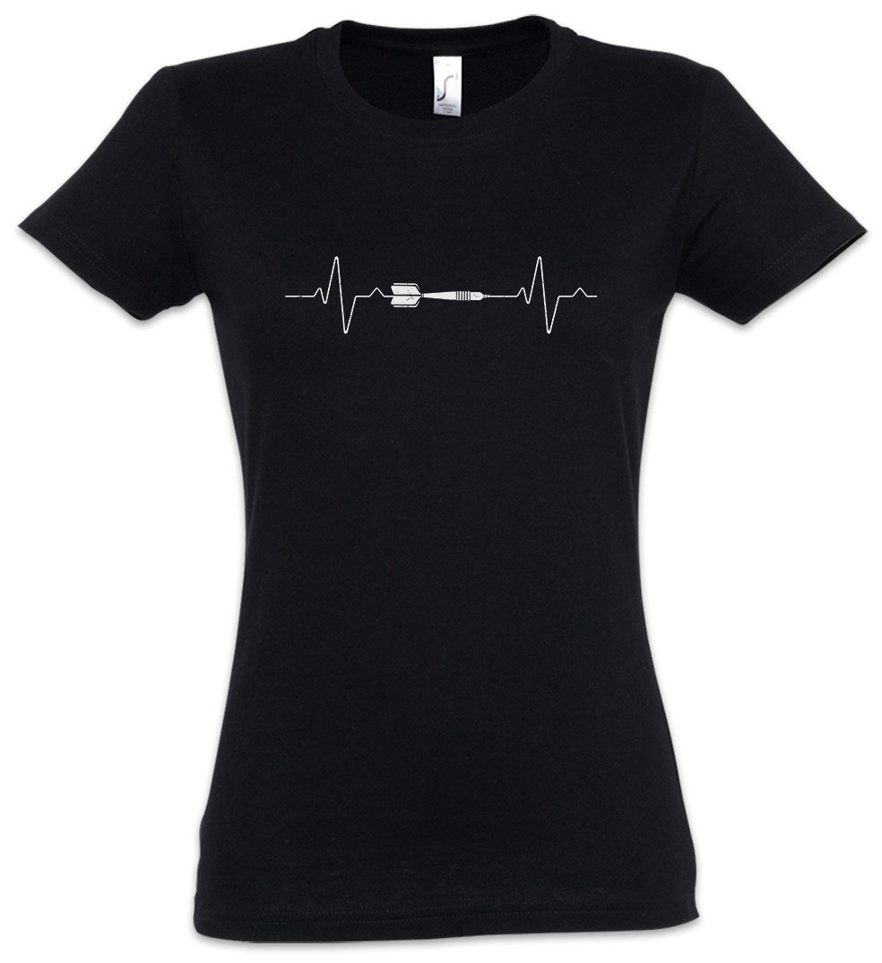 Urban Backwoods Print-Shirt Heart Rate Darts Damen T-Shirt Dartpfeil Spiel Sport Hobby 180 Arrow (1-tlg) PDC Meister Bar Fun