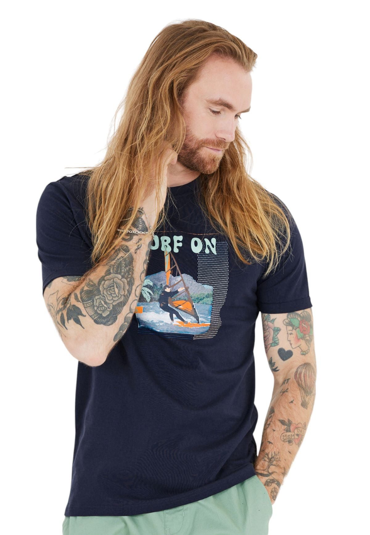 T-Shirt Desmond (Baumwolle) blau Herren