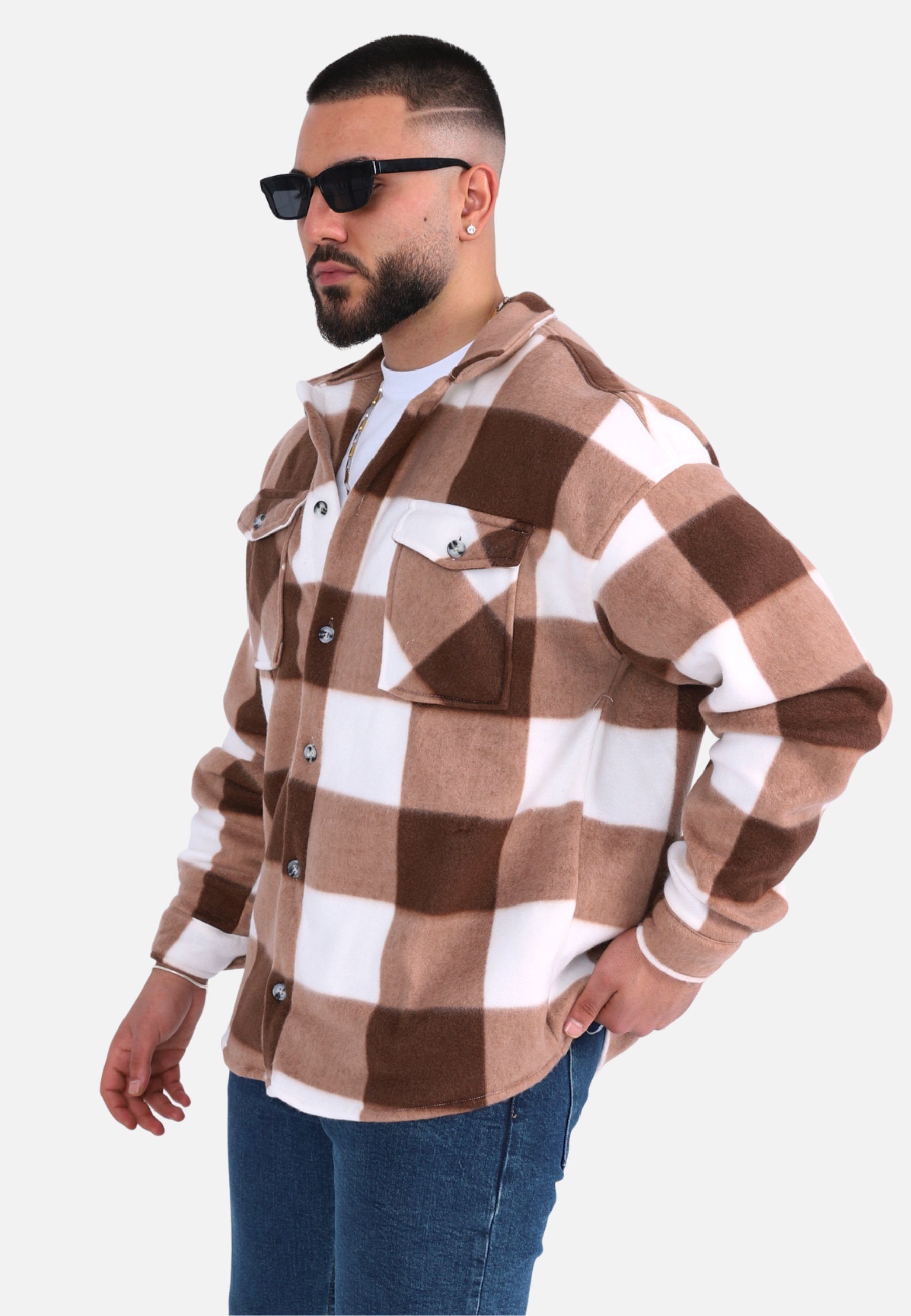 COFI Casuals Hemdjacke Herren Fleece Hemdjacke günstig online kaufen