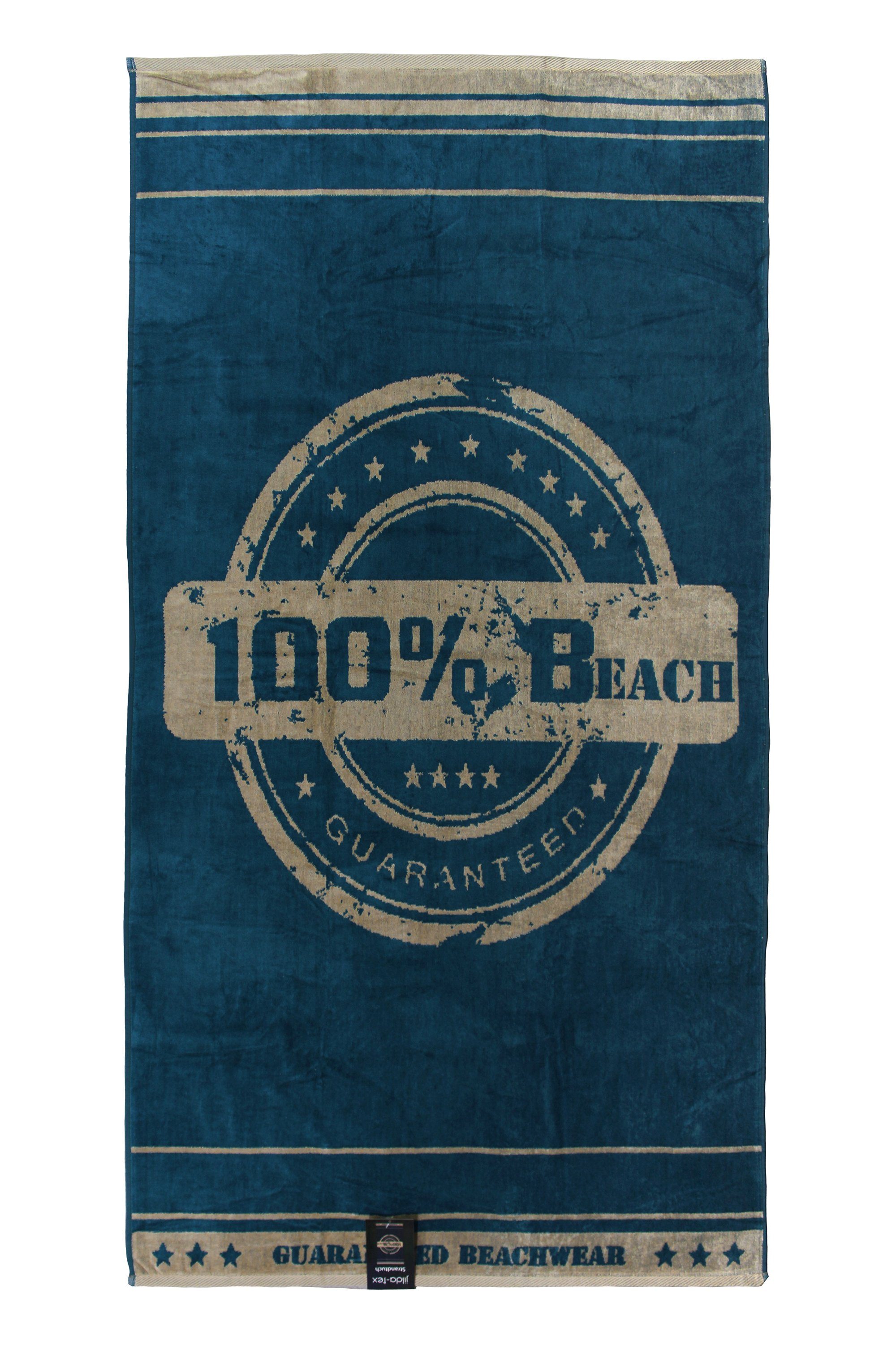 jilda-tex Strandtuch, Frotteevelours (1-St), weiche Frottee-Veloursqualität