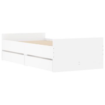 vidaXL Bett Bett mit Schubladen Weiß 75x190 cm