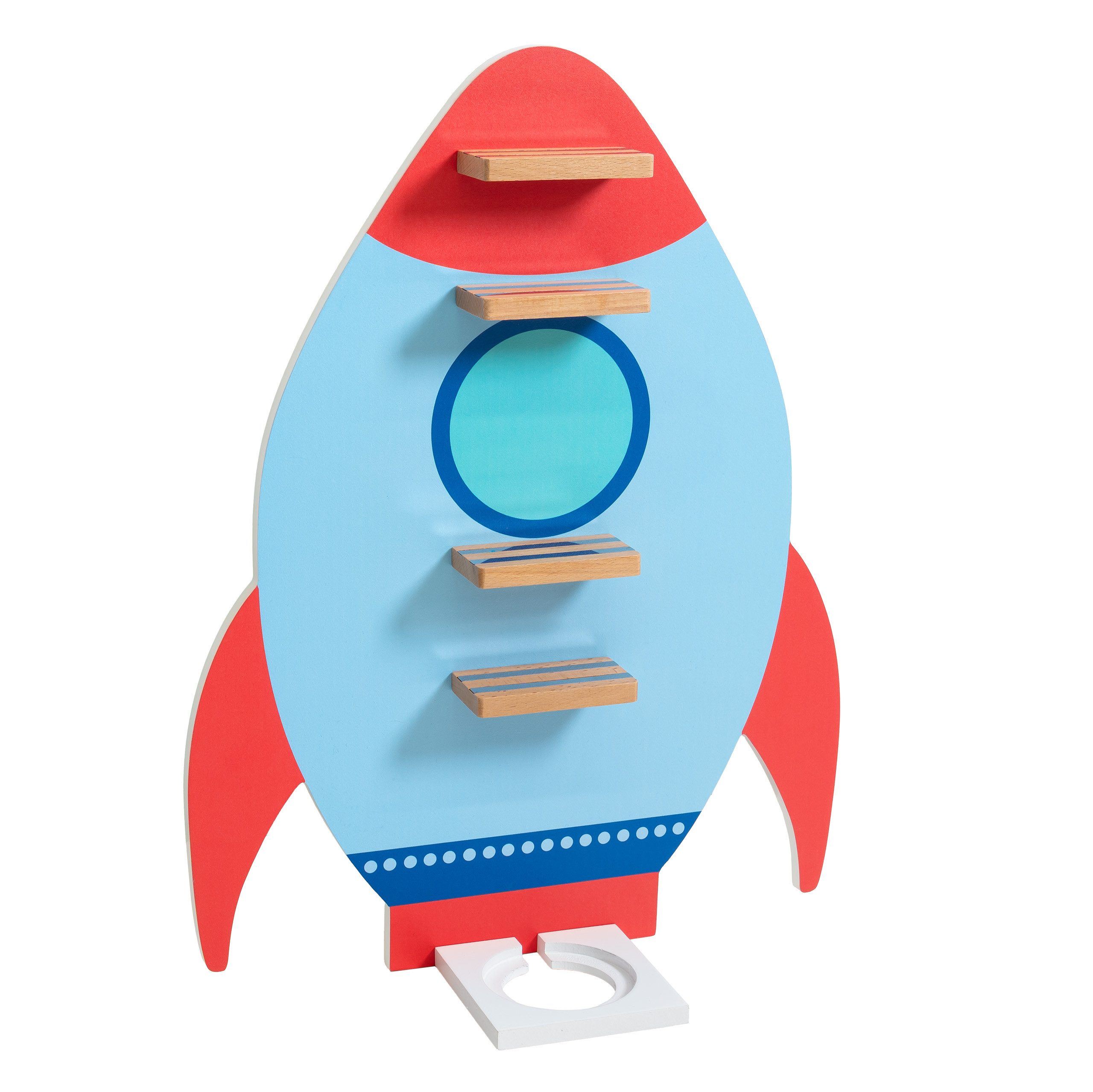 kamelshopping Wandregal Regal für Kinder Audiobox und Hör-Figuren, aus Holz, Wandregal für Musikbox, inkl. Montagematerial