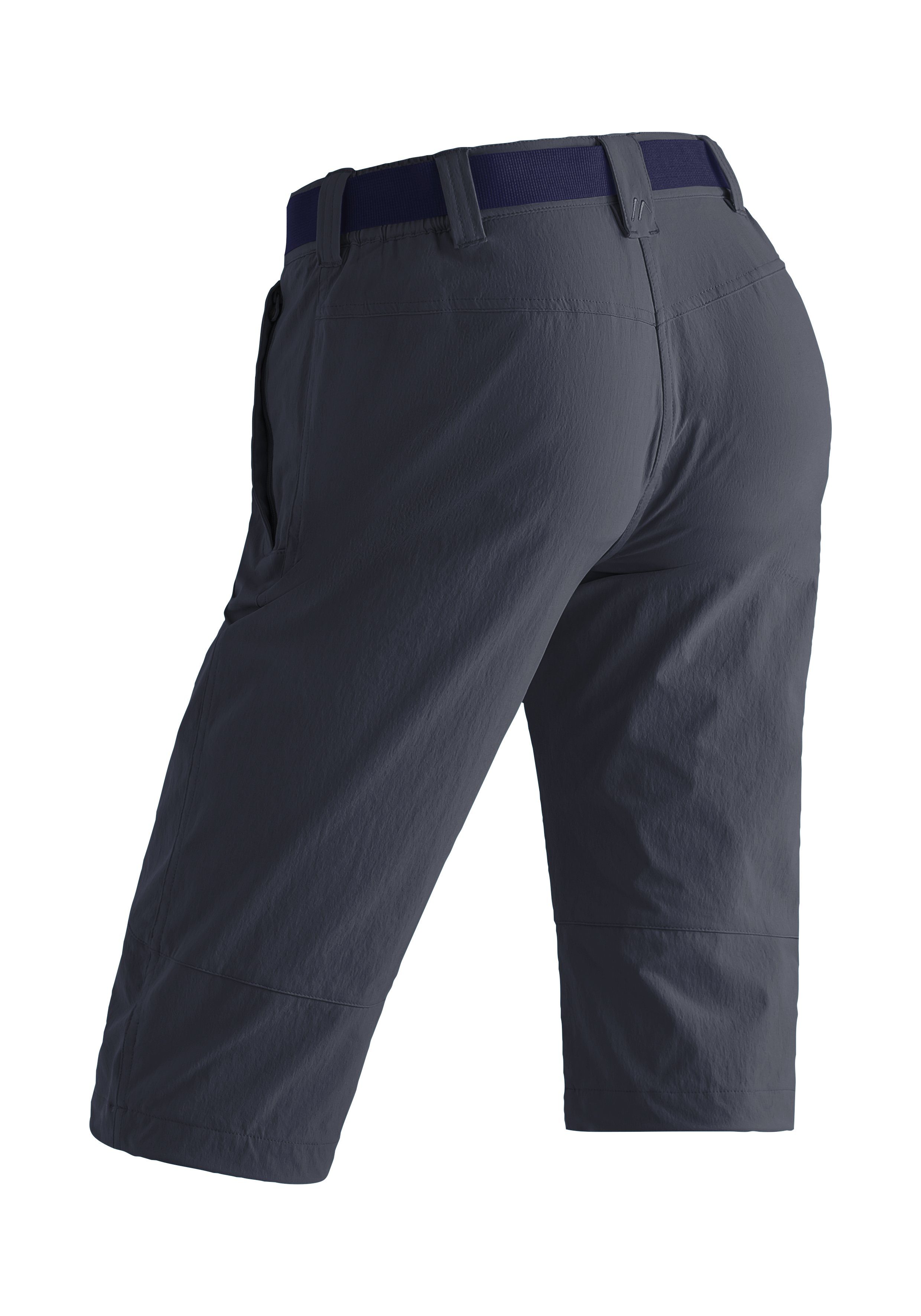 Maier Sports Caprihose Kluane Damen Shorts, kurze Wanderhose, Outdoorhose mit 2 Taschen, Regular Fit
