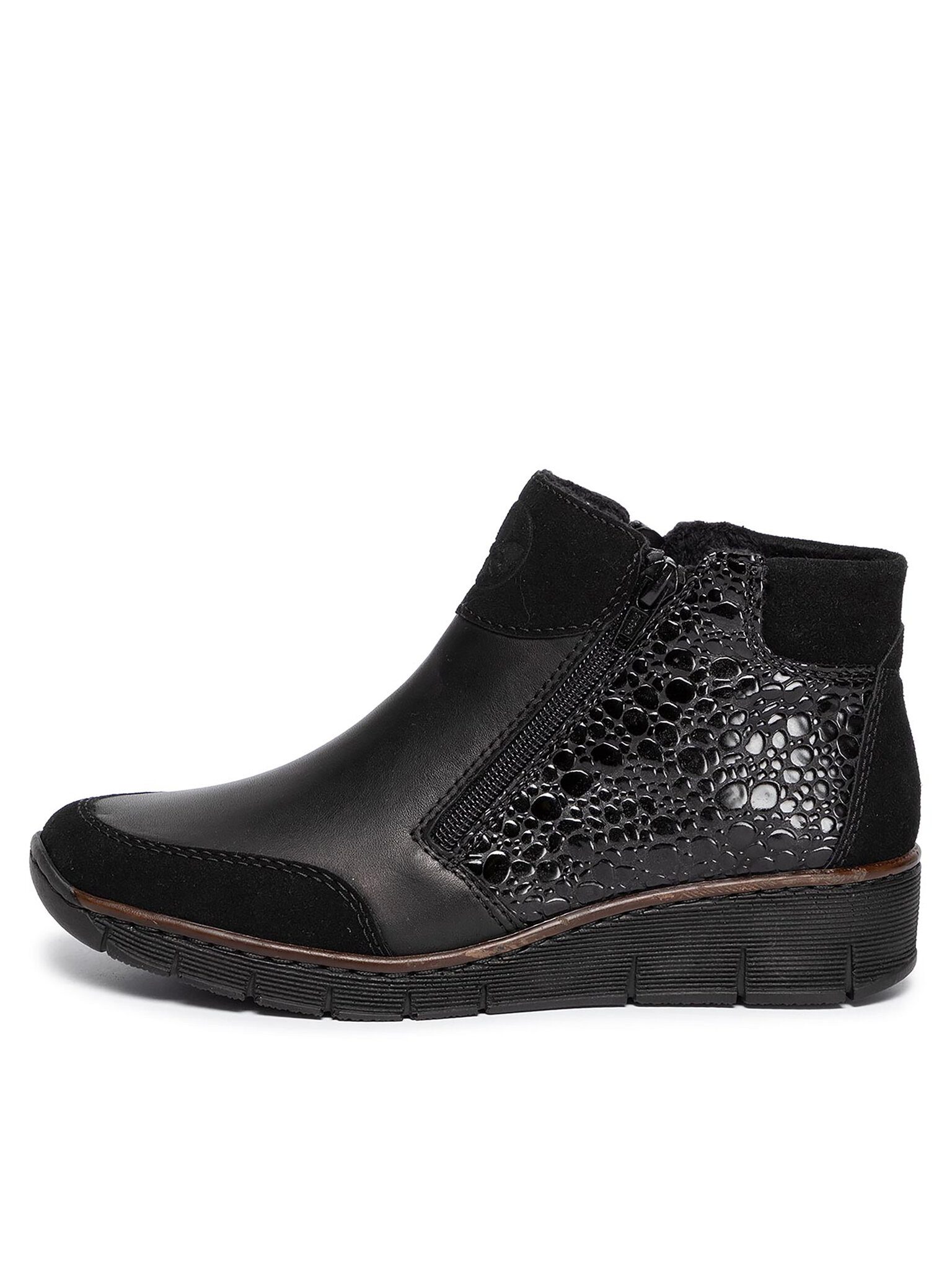 Rieker Damen Stiefeletten RIEKER-53782 Schwarz Stiefelette
