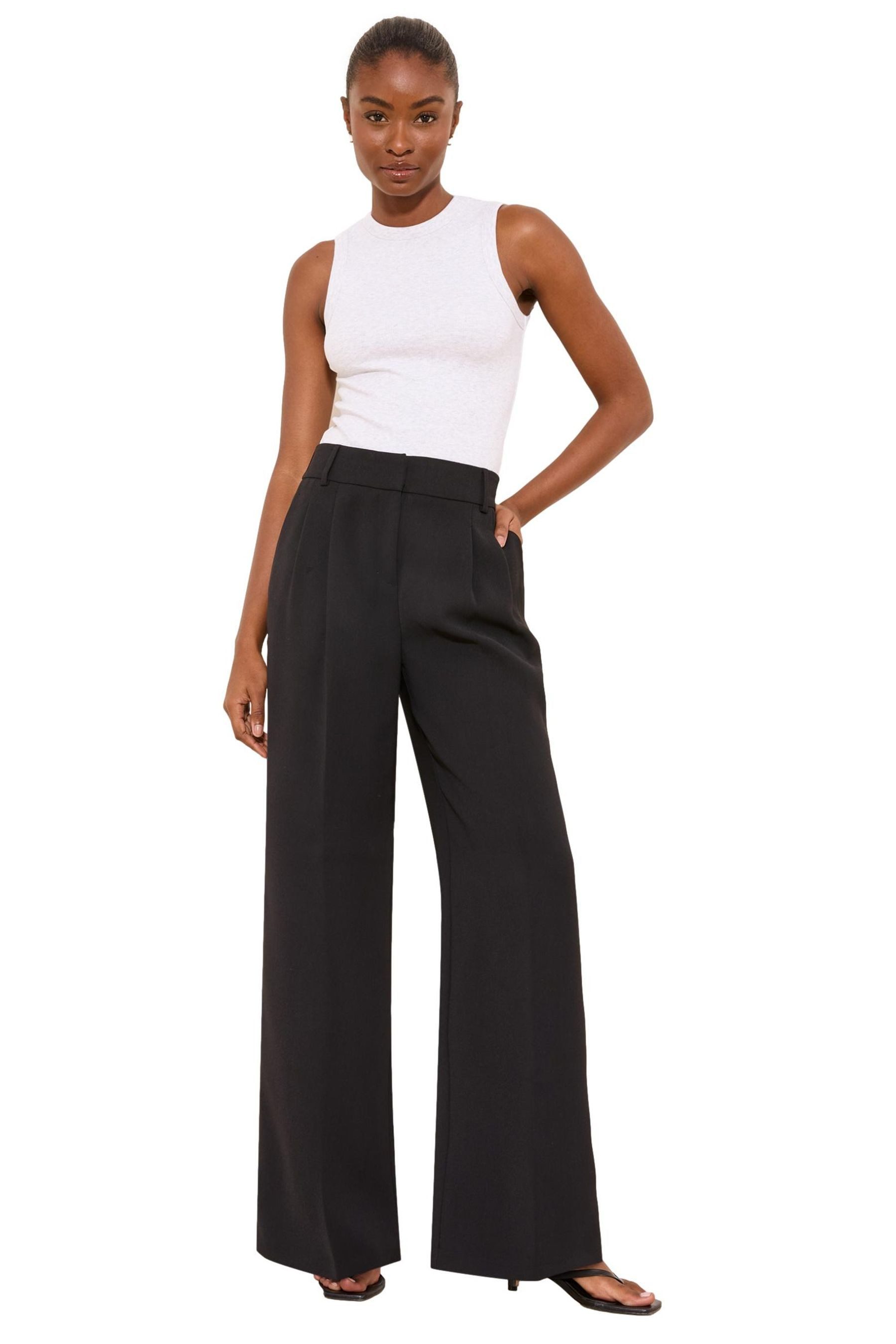 LIPSY Palazzohose Lipsy Premium-Hose mit weitem Bein, Petite (1-tlg)