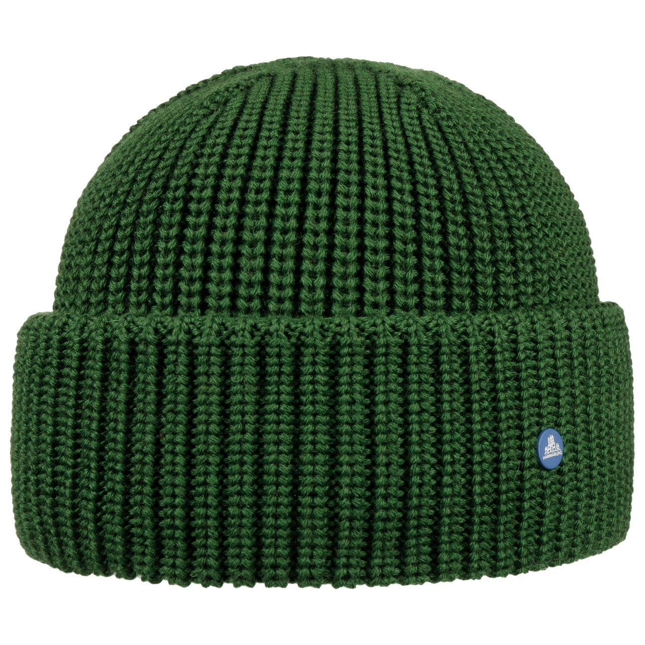 Hammaburg Beanie (1-St) Mütze mit Umschlag, Made in Italy grün