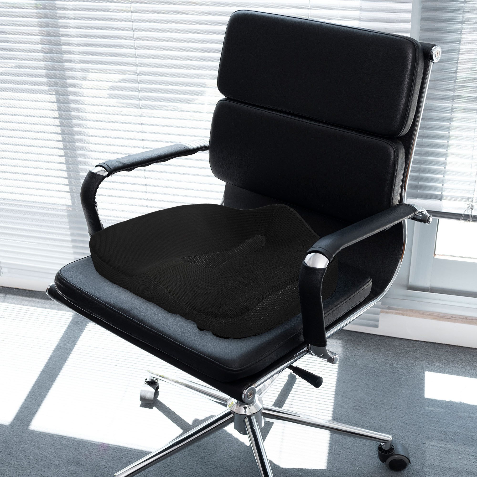 MC Star Sitzkissen Orthopädisches Sitzkissen Ergonomisches Sitzkissen für Bürostuhl, Auto & Co., Steißbeinkissen aus Memory Schaum für Steißbein, Ischiasz
