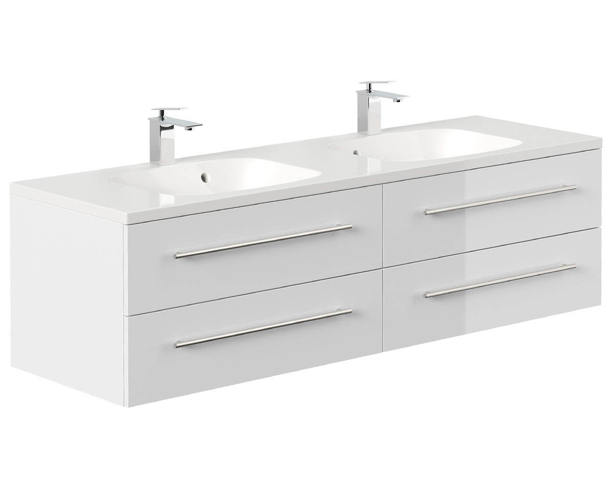 Posseik Waschtisch-Set Bad Doppel-Waschtisch BONDONE 160cm, günstig online kaufen