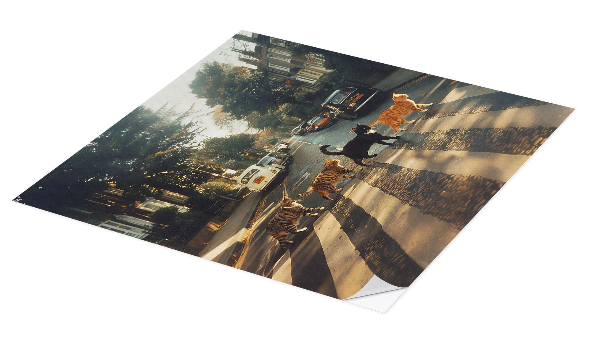 Posterlounge Poster Dikhotomy, Abbey Road Cats, günstig online kaufen