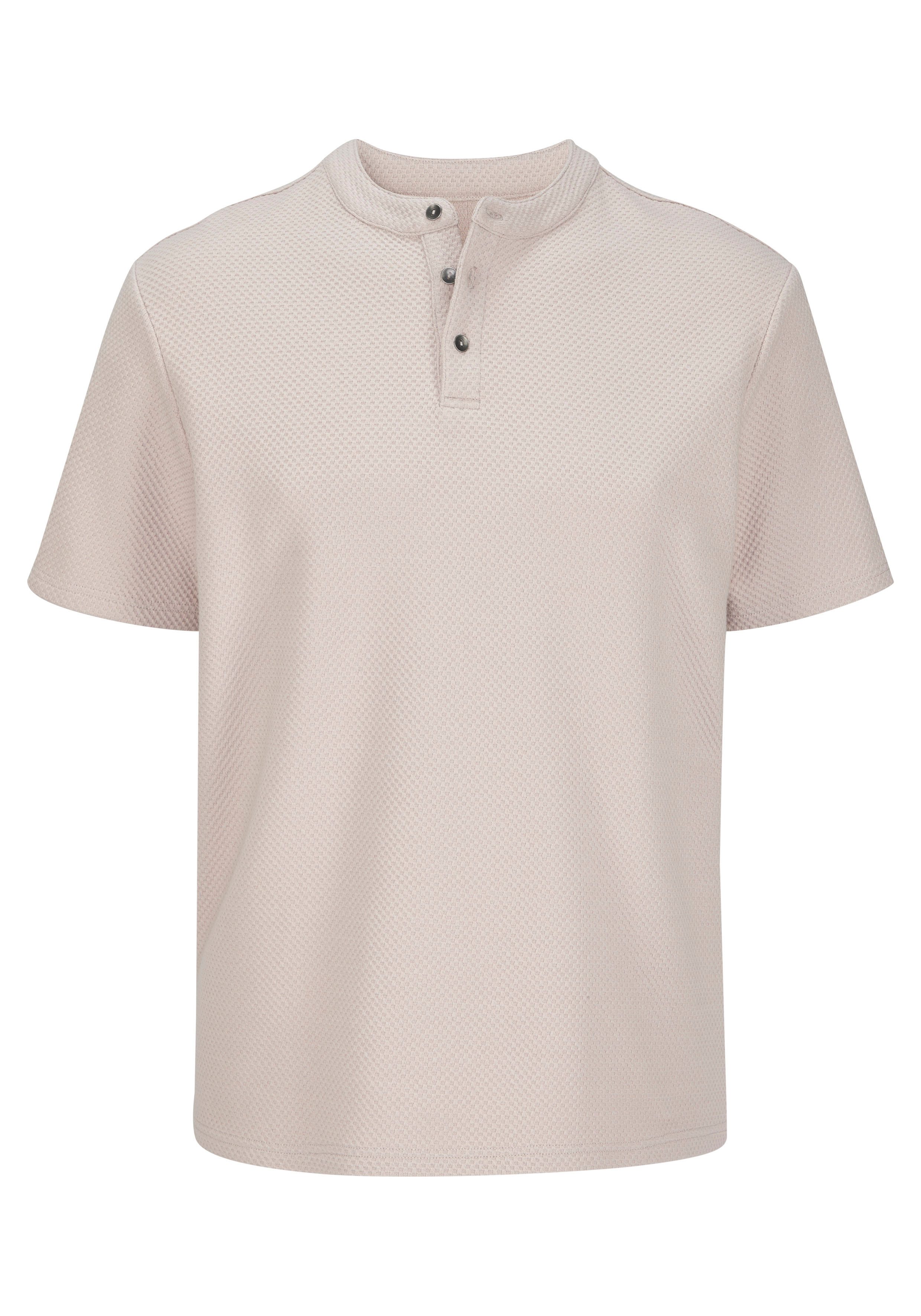 John Devin T-Shirt Kurzarm-Poloshirt aus Struktur-Qualität mit modischem Stehkragen und Knopfleiste. € 16,99