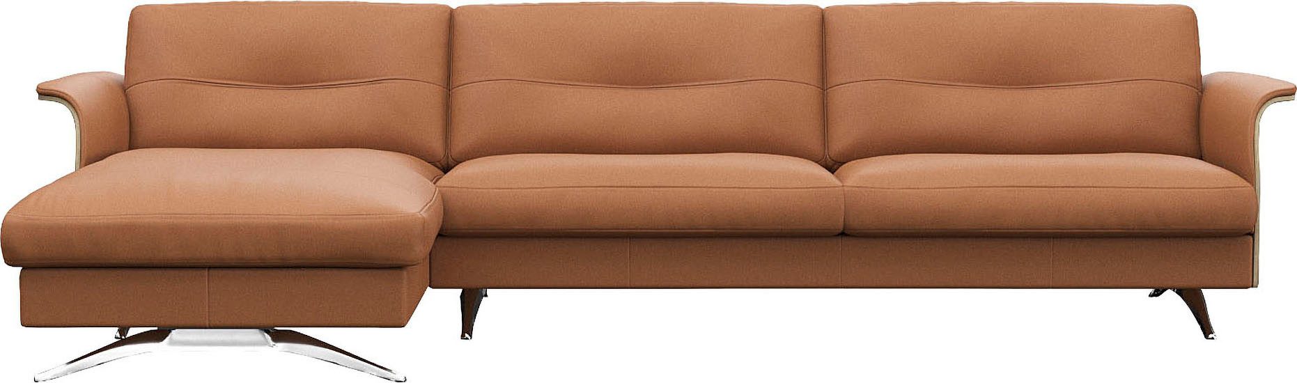 FLEXLUX Ecksofa Glow, super bequem durch hochwertigem Sitzaufbau mit Federkern, L-Form, Modernes skandinavisches Design