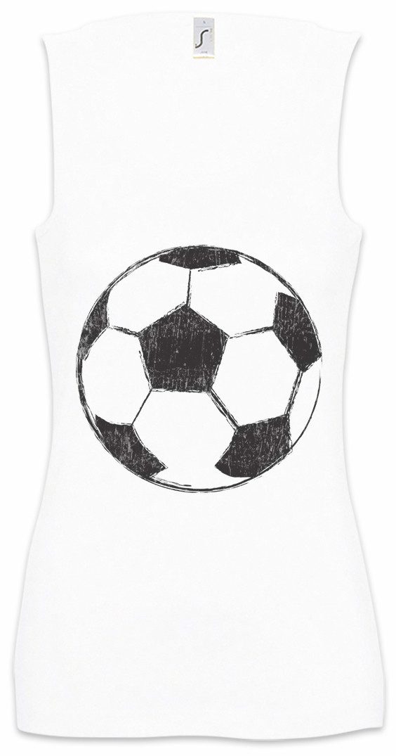 Urban Backwoods Tanktop Football I Ärmelloses Damen T-Shirt Fußball Ball Soccer Player Sport Love Addiction Spielfeld Court