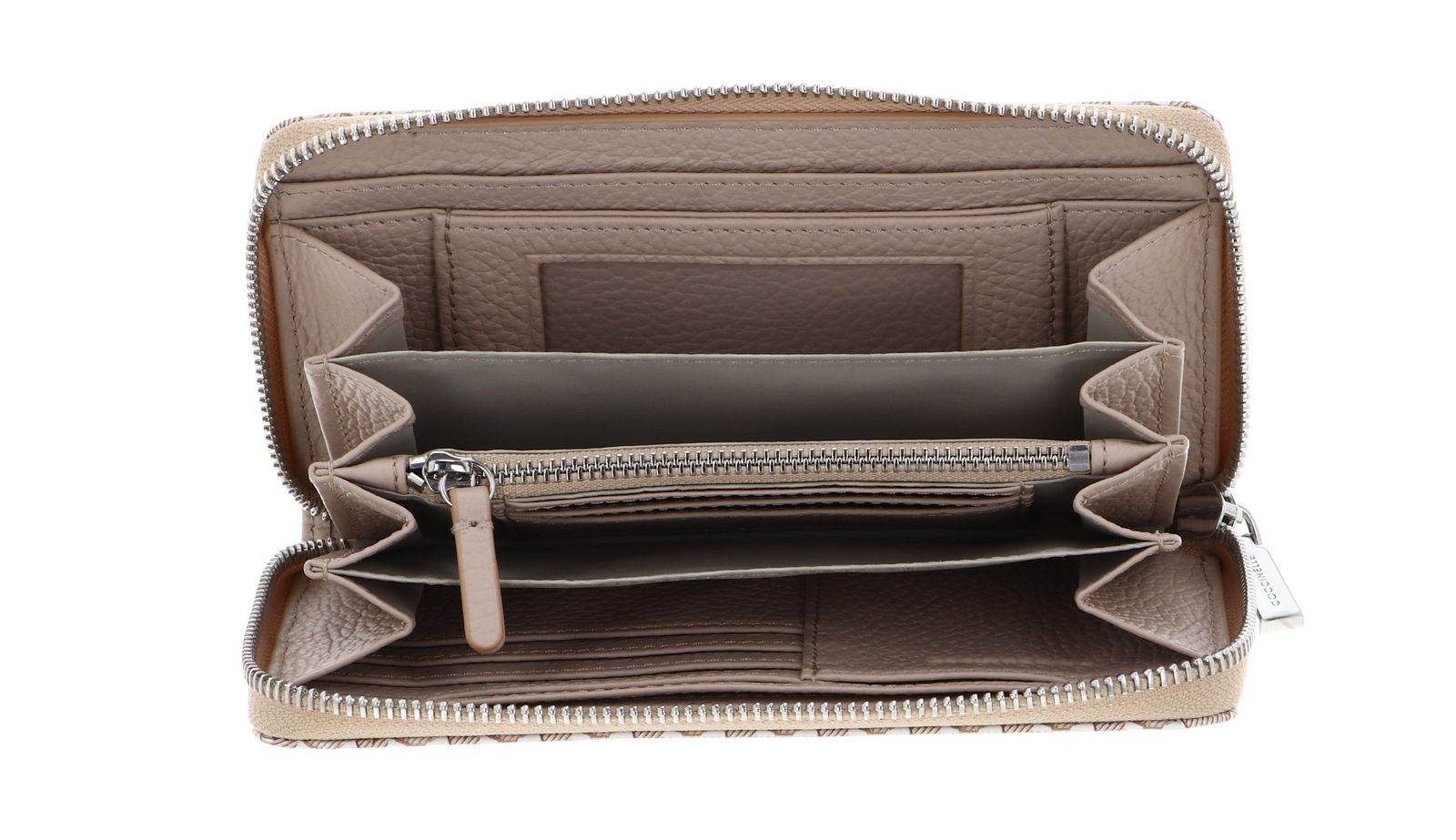 COCCINELLE Geldbörse Zip Around Wallet, aus echtem Rindsleder