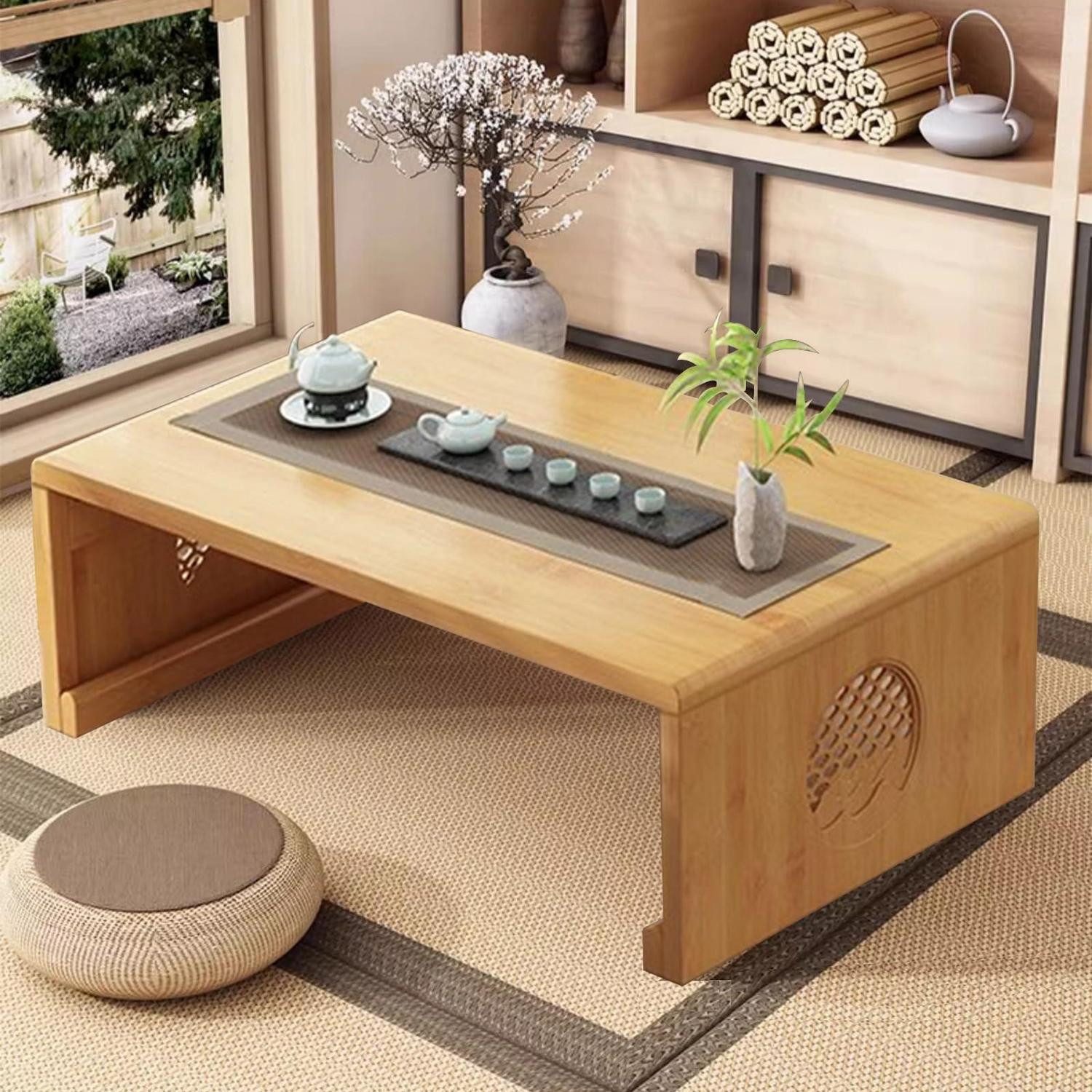 LuxusKollektion Opiumtisch Bambus Klapptisch 60x40cm Holzoptik (1-St)