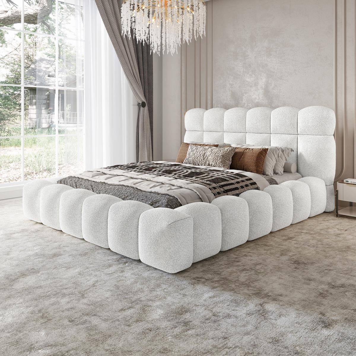 Compleo Polsterbett boucle Designerbett, BUBBL ideale günstig online kaufen