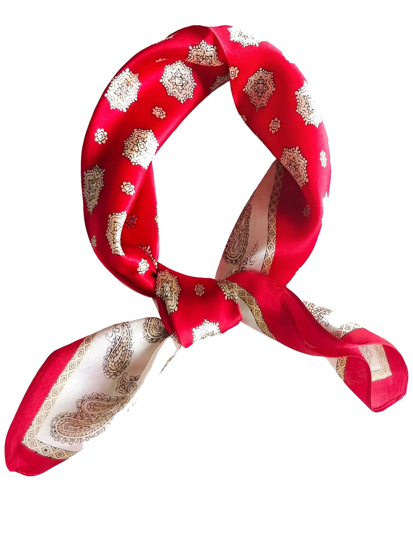 Moschen-Bayern Halstuch Halstuch Damen Herren Nickituch Seidentuch Seidenhalstuch Rot