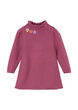 s.Oliver Jerseykleid Strickkleid mit Raffung Stickerei, Raffung, Rüschen