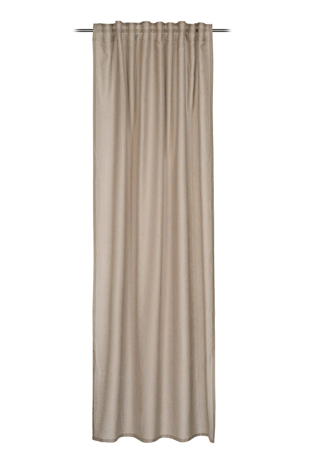 Gözze Vorhang STORMY, verdeckte Schlaufen, Taupe, (1 St), verdeckte Schlaufen, halbtransparent, Polyester, 140 x 245 cm