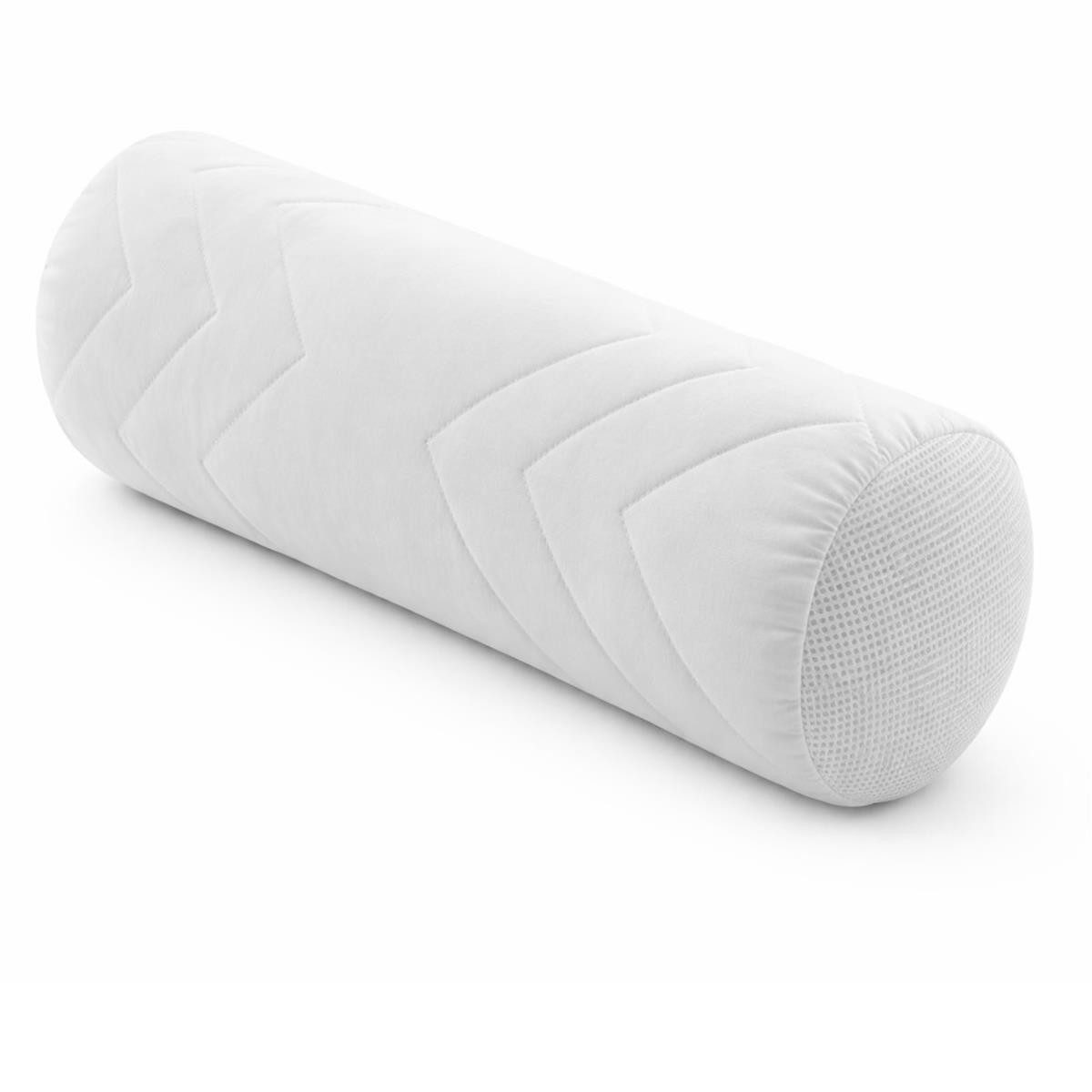 SEI Design Microfaserkissen Nackenrolle Nackenstützkissen Mikrofaser 15x40 cm, Füllung: Faserbällchen, Bezug: Microfaser, Seitenschläfer, Rückenschläfer, Bauchschläfer, Kissen, Steppkissen, gesteppt mit Reißverschluss 95°C waschbar