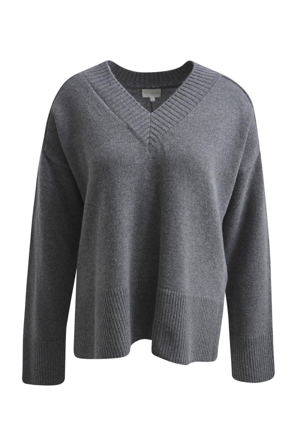 AND WITH 1/1 Milano SLEEVE V-NECK Sweatshirt PULLOVER Italy