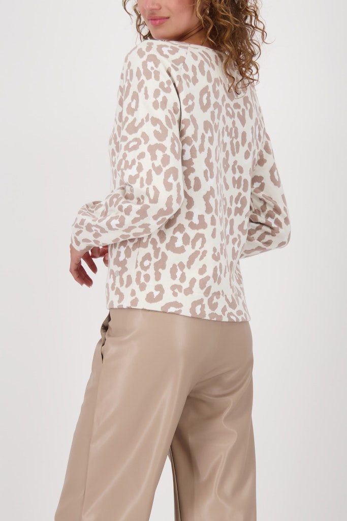 Monari round neck sweater 808961 leopard print