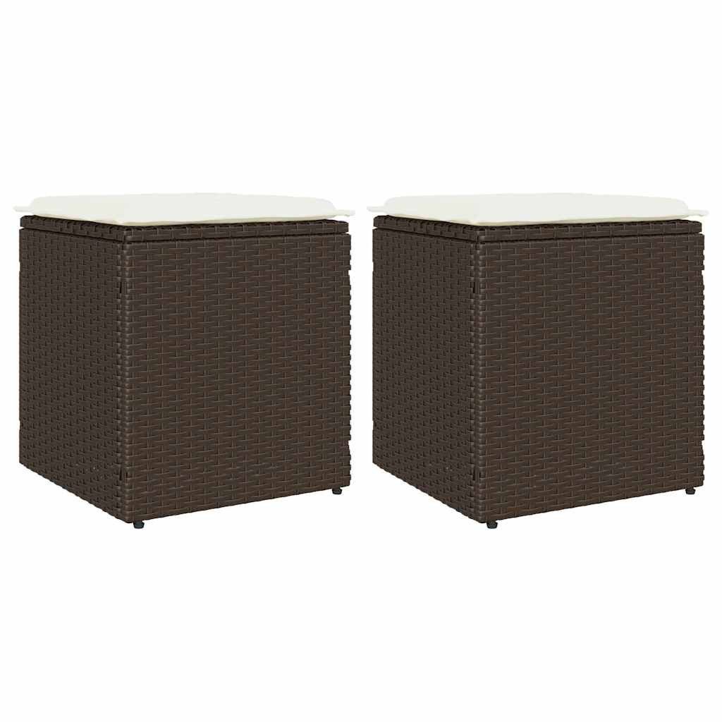 vidaXL Hocker Gartenhocker mit Kissen 2 günstig online kaufen