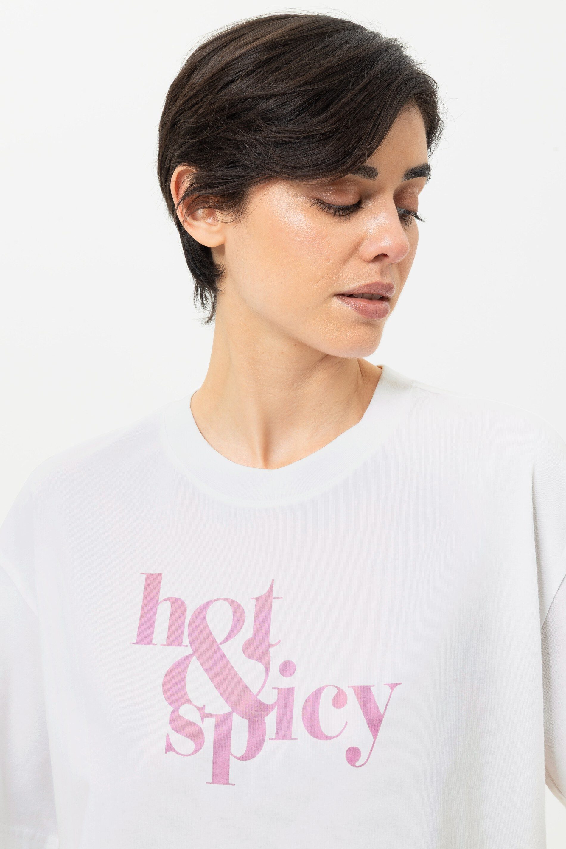 Mey Pyjamaoberteil Mey T-Shirt Serie Solid Love mit Print T-Shirt (1-tlg) Basic Shirt, zeitloses Design, Baumwoll-Mix, Rundhals