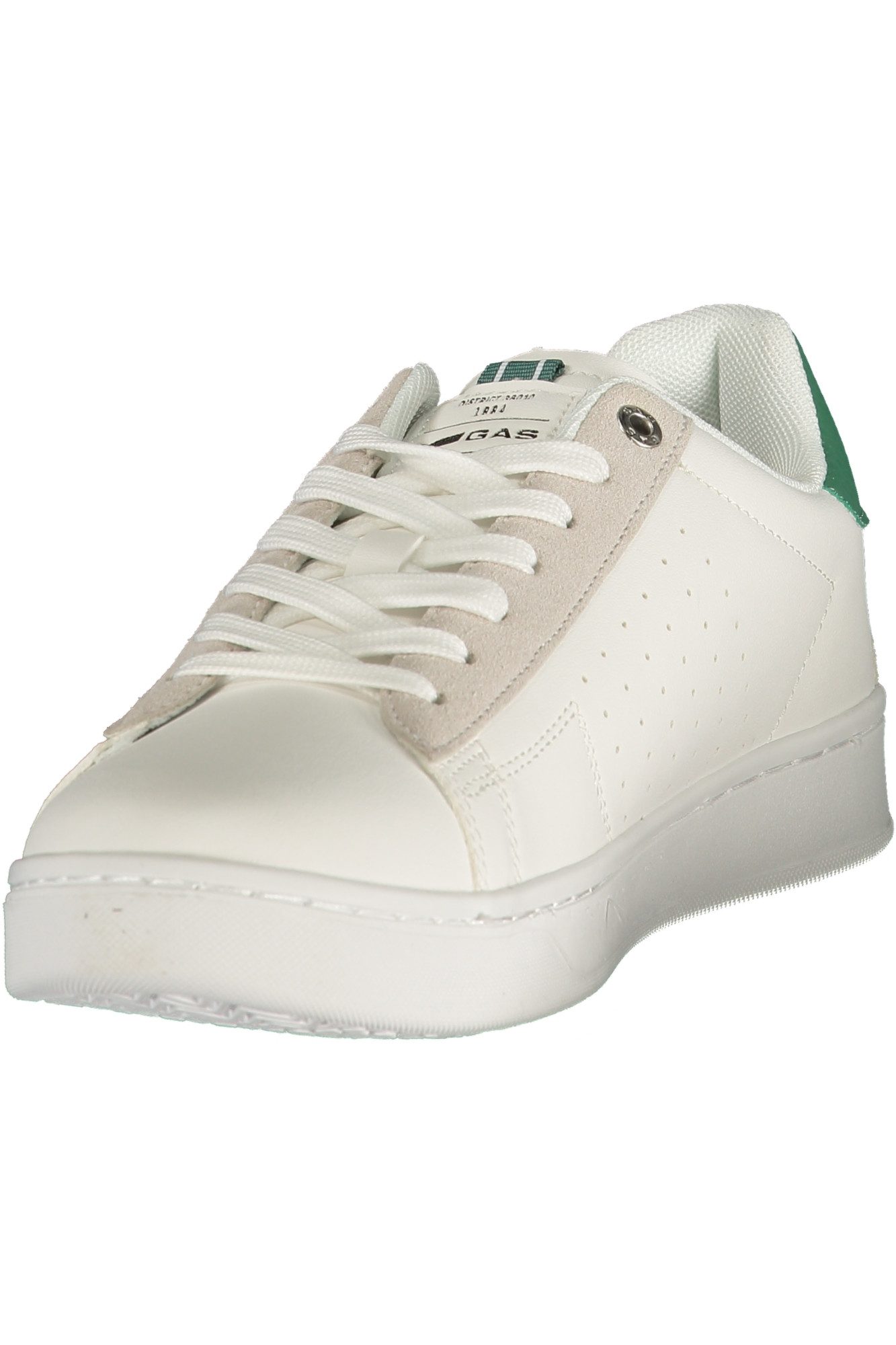 GAS Sneaker Weiße Herren-Sportschuhe mit grünen Details und