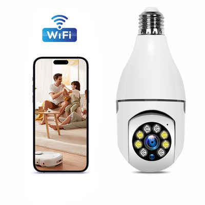 Hikity 360° HD Drahtlose Sicherheitskamera 5G WiFi System Home Night Vision Überwachungskamera (Das ganze Set, Benachrichtigung in Echtzeit, Sprachalarm)