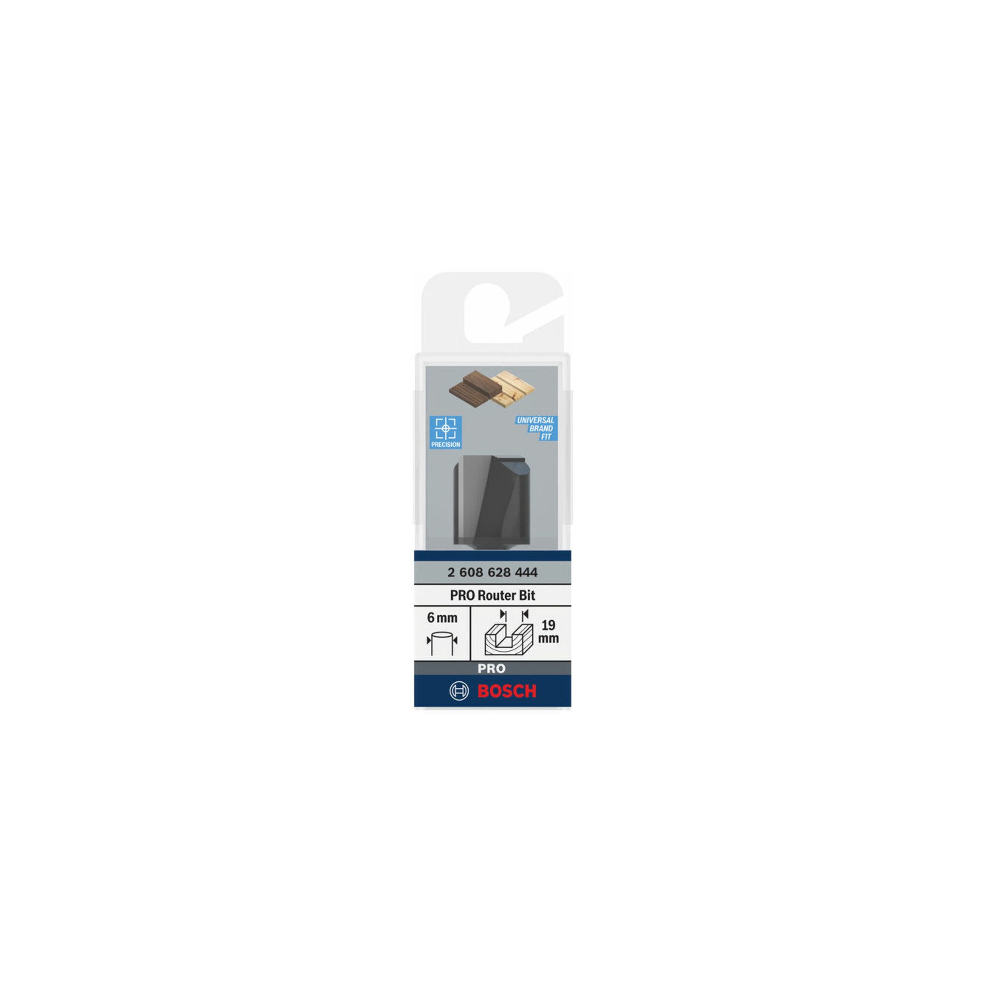 Bosch Professional Fräse Bosch Nutfräser Standard for Wood 6 mm D1 19 mm L 19,5 mm G 51 mm