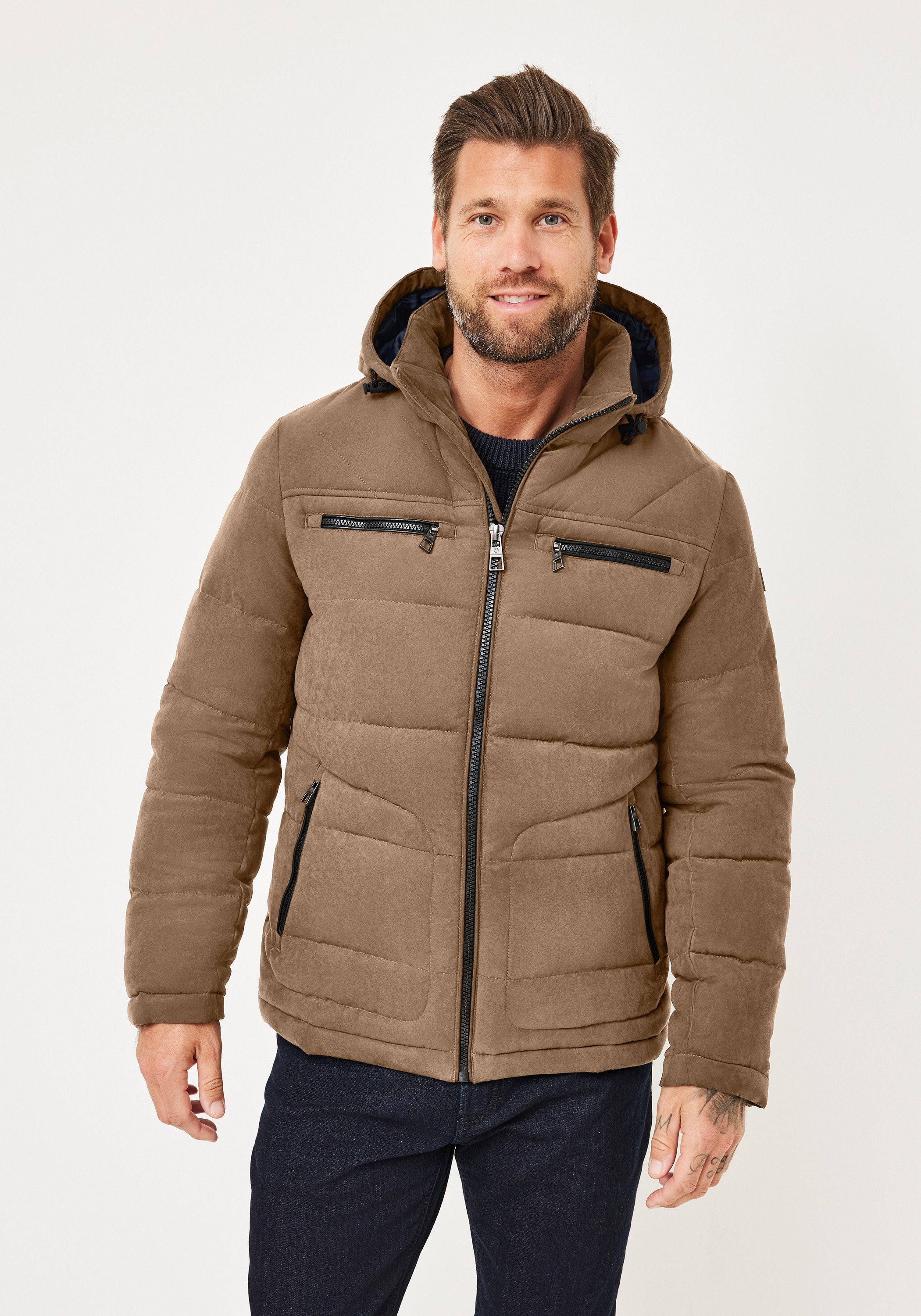 Redpoint Steppjacke QUENTIN Regular Fit Winterjacke in Wildlederoptik mit K günstig online kaufen