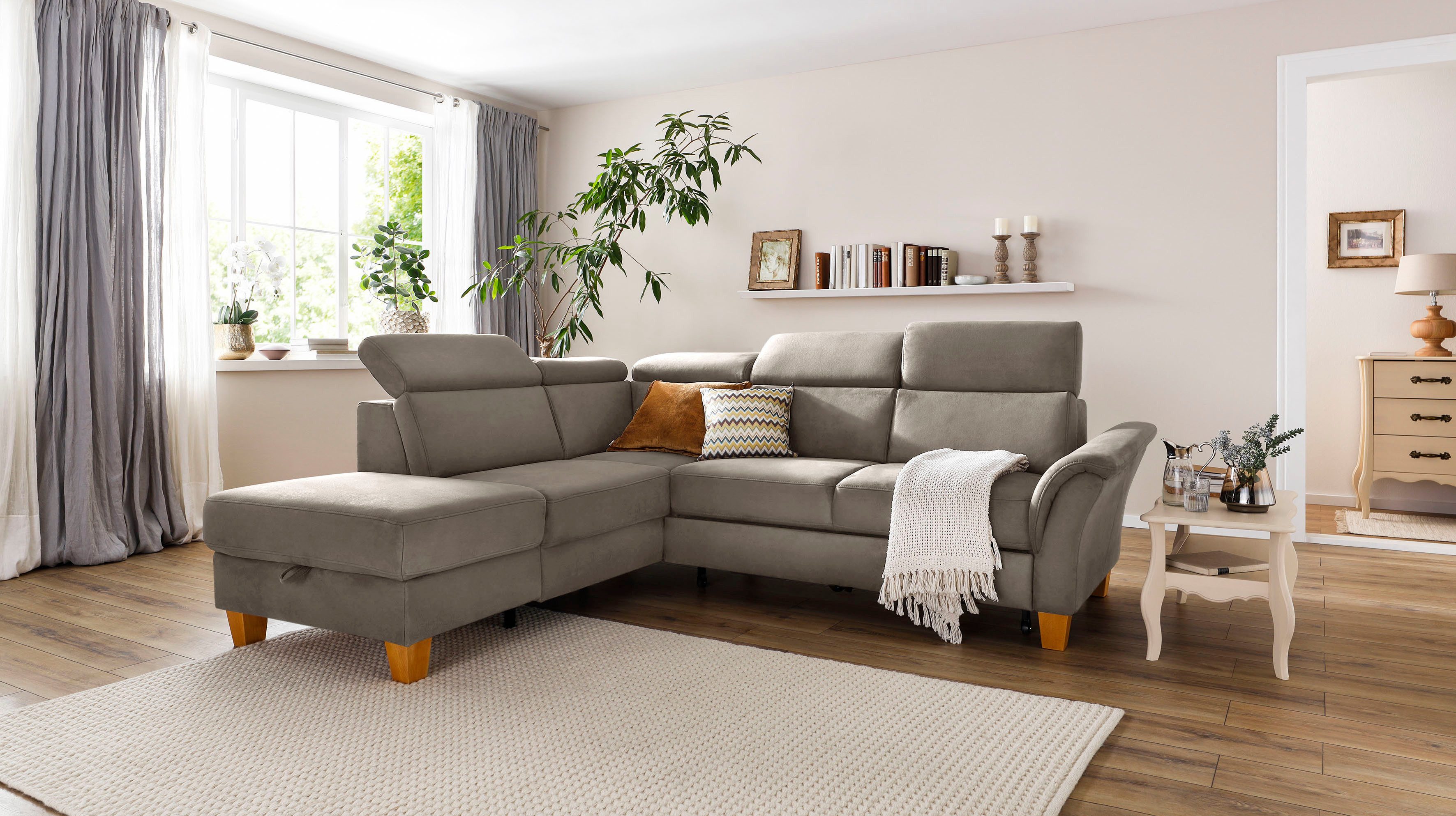 Home affaire Ecksofa Conville L-Form, Federkern, günstig online kaufen