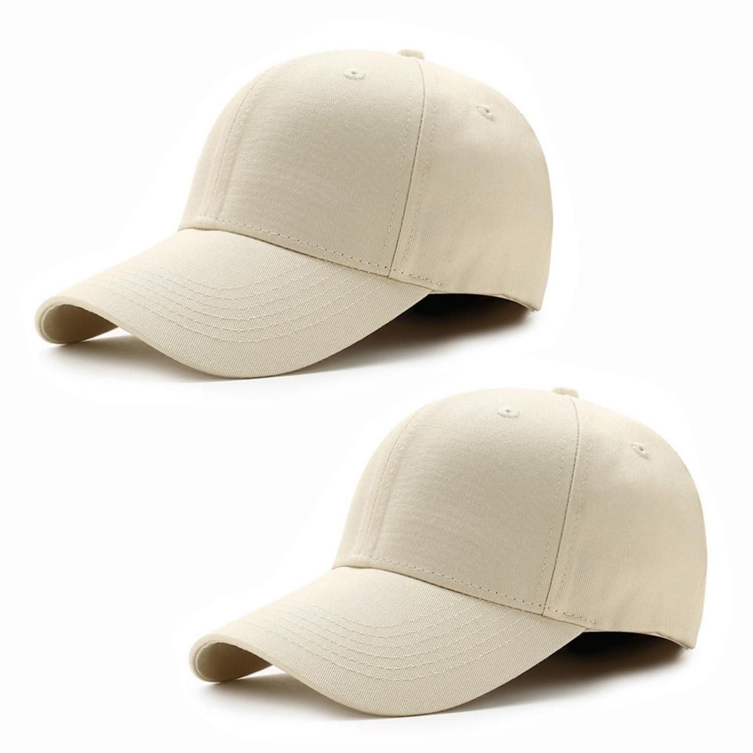 LuxusKollektion Baseball Cap Baseballkappe Herren Damen Baumwolle Verstellbar Einheitsgröße Beige