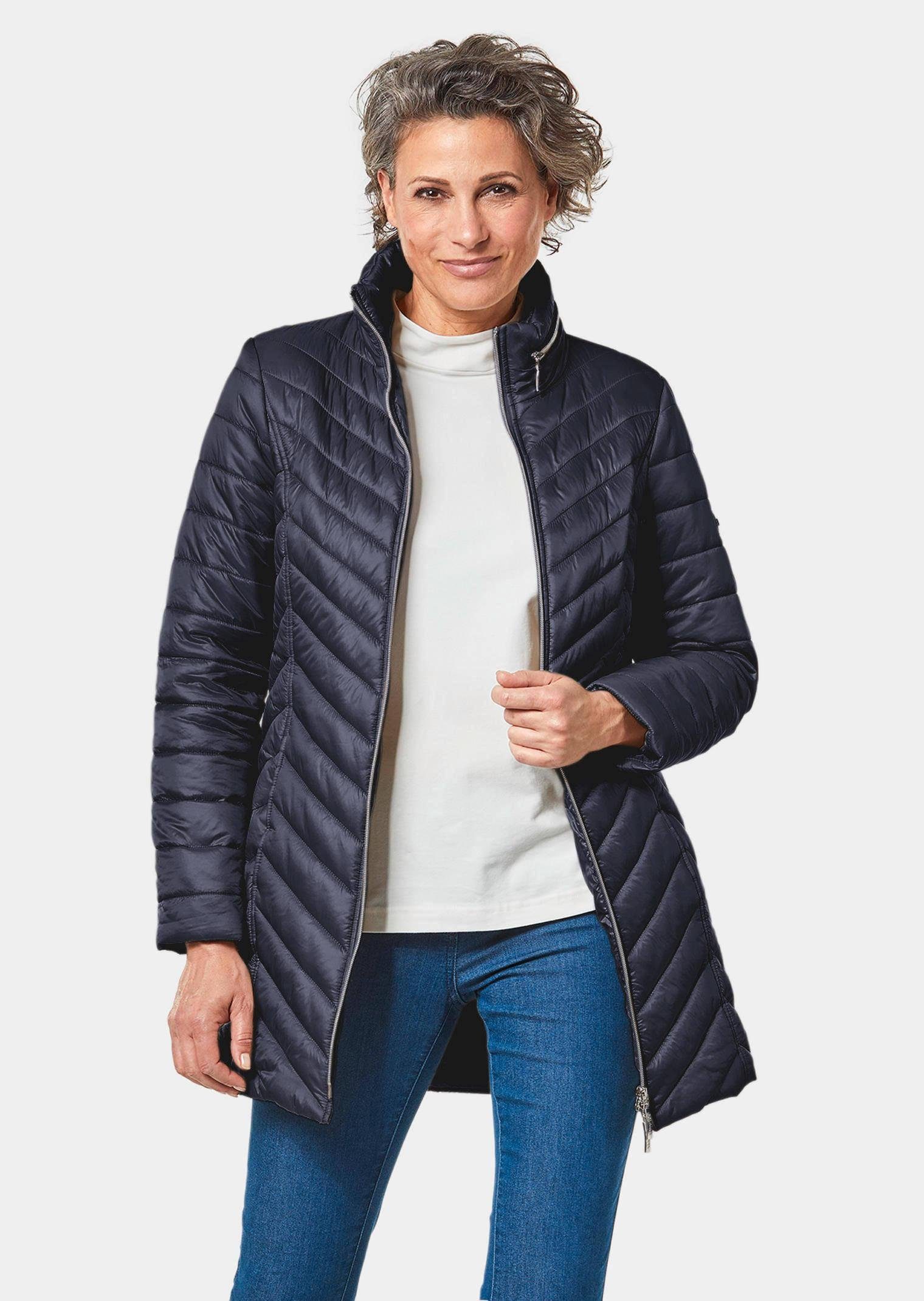 GOLDNER Allwetterjacke Kurzgröße: Figurschmeichelnde Longsteppjacke günstig online kaufen