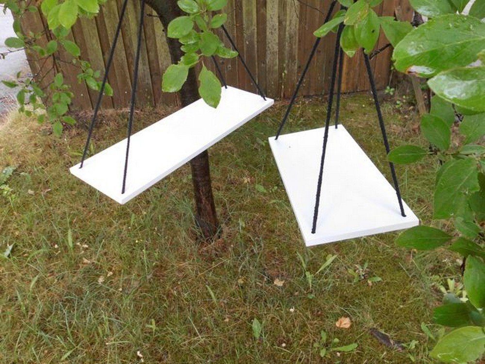 Deko-Impression Hängeregal Deckenhänger 2er Set Hängeregal Schweberegal wei günstig online kaufen