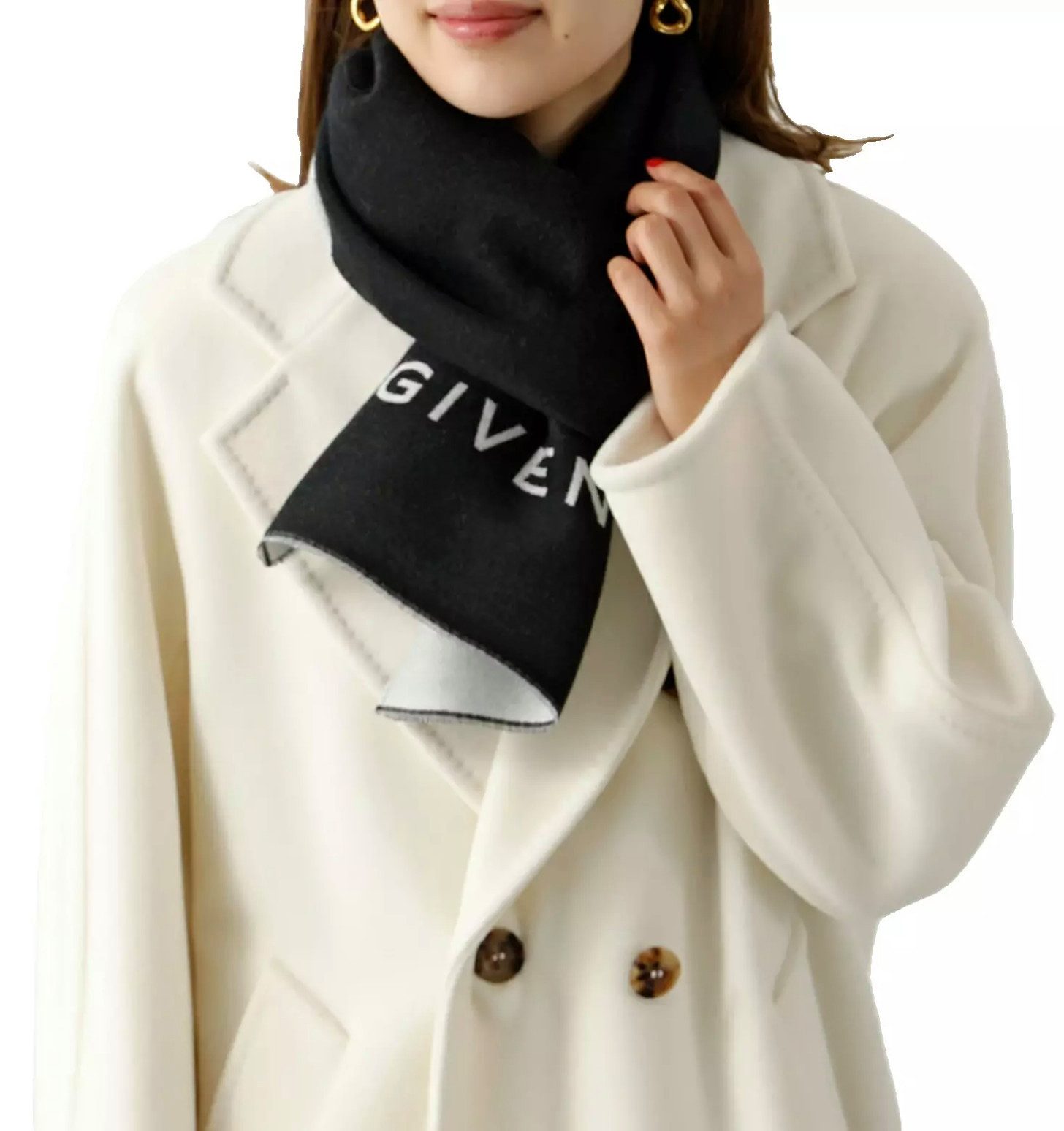 GIVENCHY Strickschal Unisex 4G Logo Schal, Bi-Farben-Design mit fein gestrickter Struktur