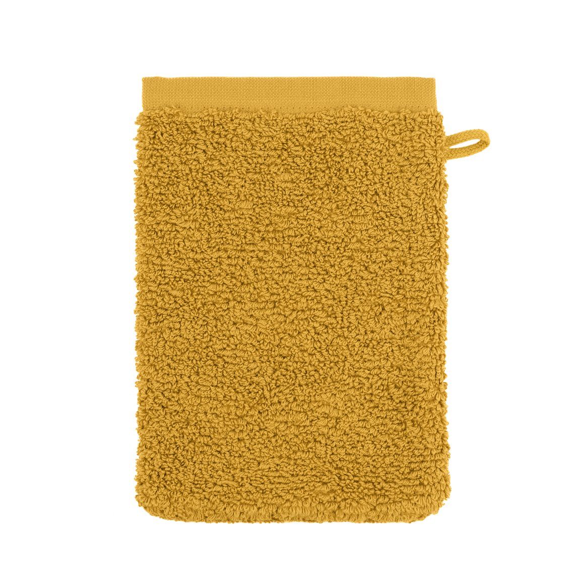Blank Home Waschlappen Waschhandschuh "Moss" (1-tlg) Mustard