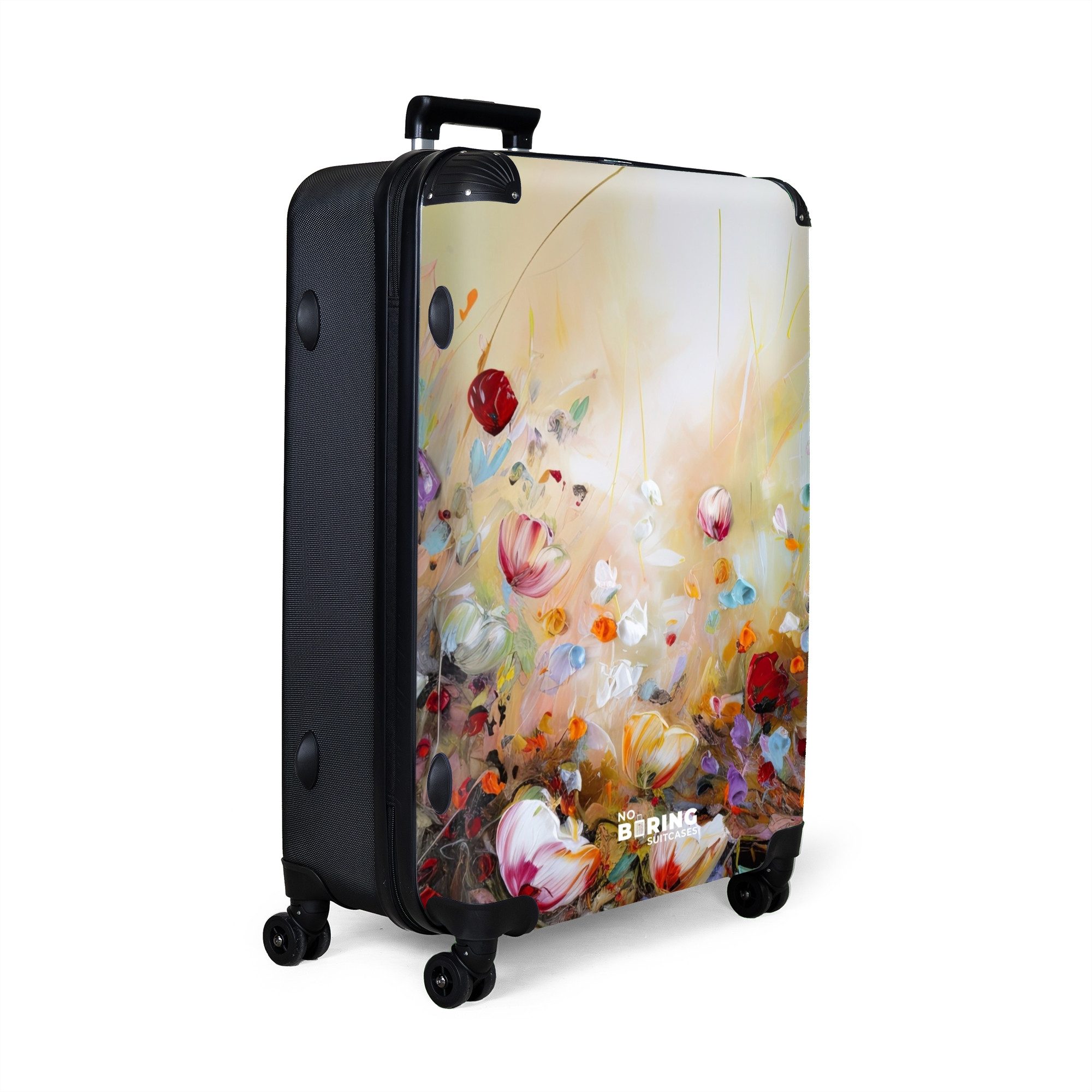 NoBoringSuitcases.com© Hartschalen-Trolley Ölfarben - Blumen - günstig online kaufen