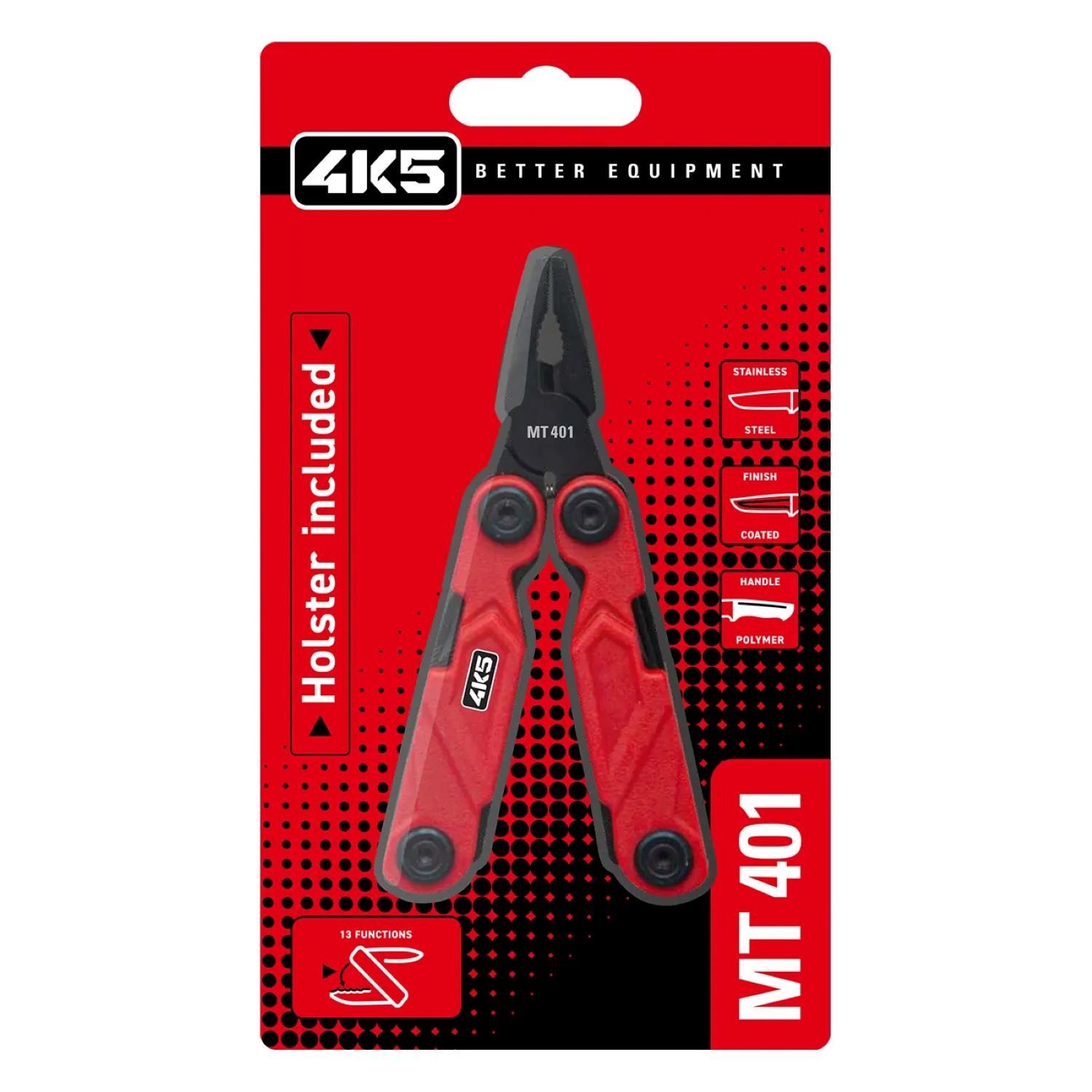 4K5 Tools Multitool MultiTool, Beschichteter Edelstahl