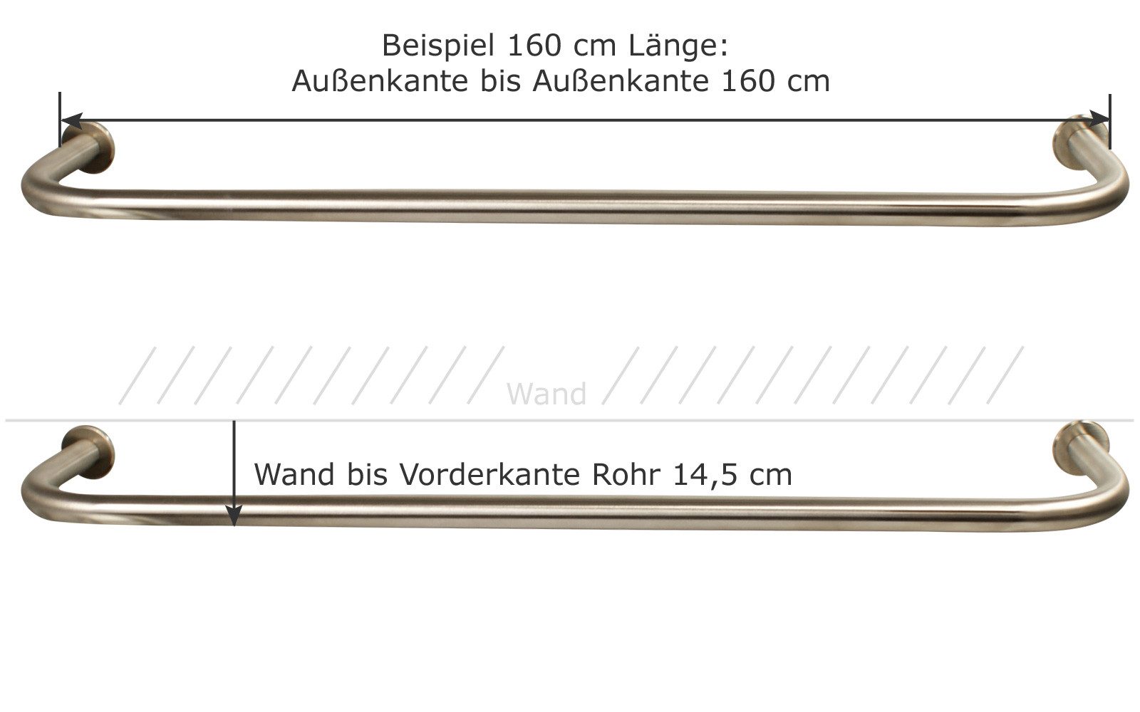 iso-design Gardinenstange Edelstahl 20 mm Set günstig online kaufen