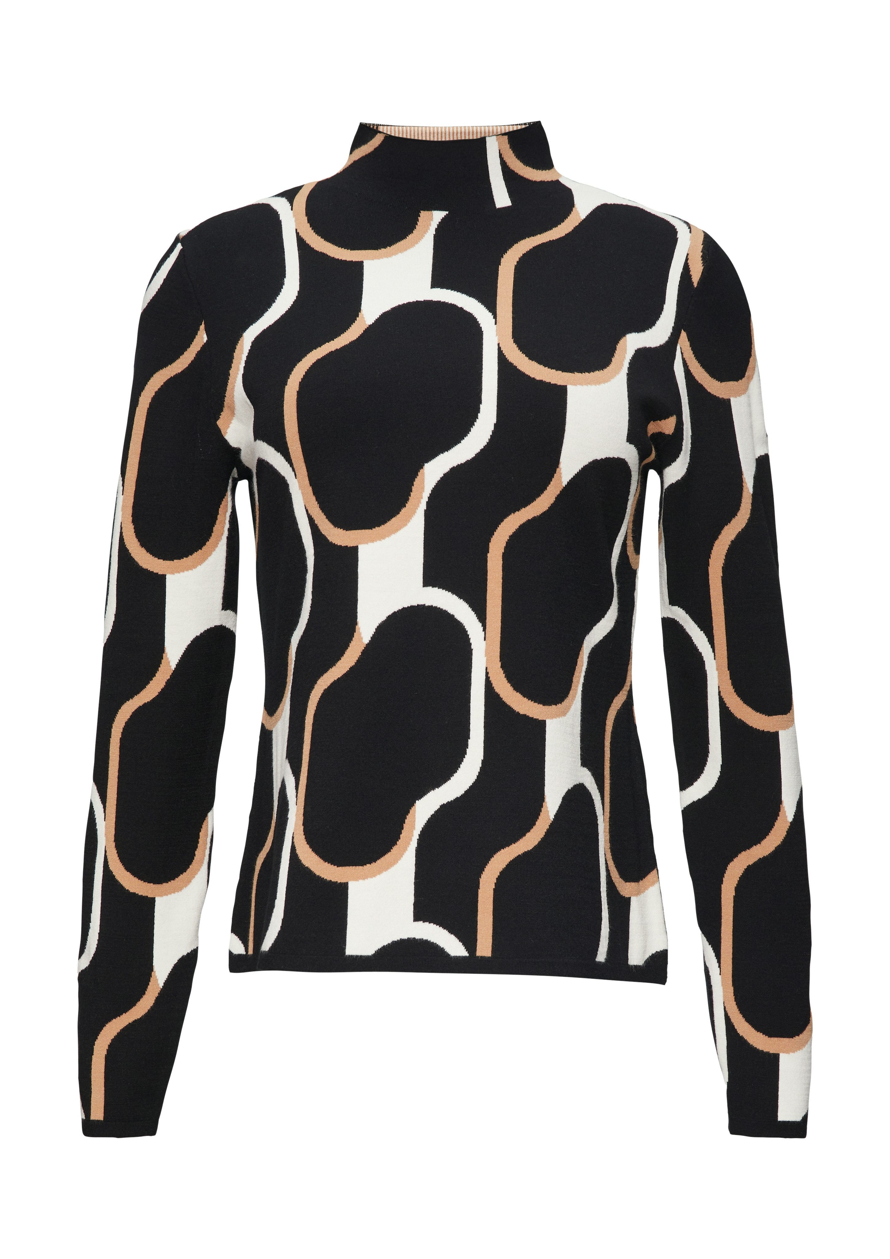 s.Oliver BLACK LABEL Strickpullover mit grafischem Muster