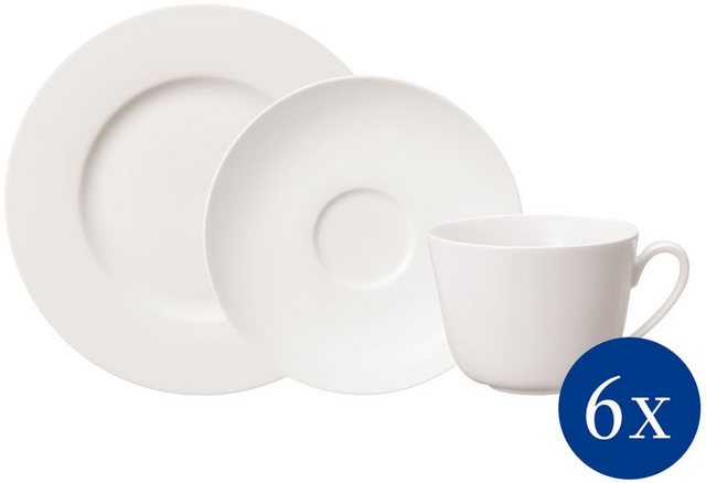 Villeroy & Boch Kaffeeservice »Twist White« (18-tlg), Porzellan, ideal für den täglichen Gebrauch