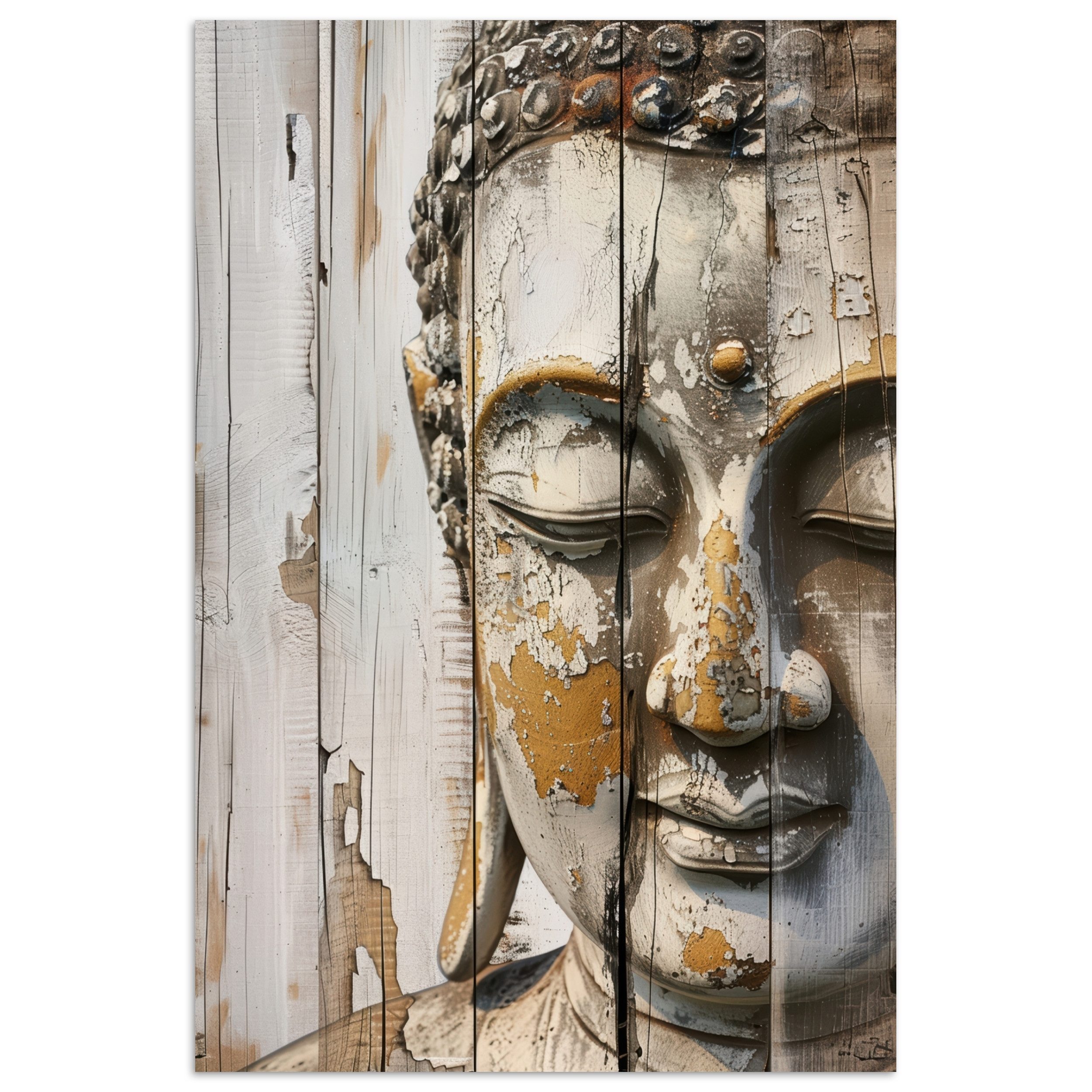 MuchoWow Poster Buddha - Holzoptik - günstig online kaufen