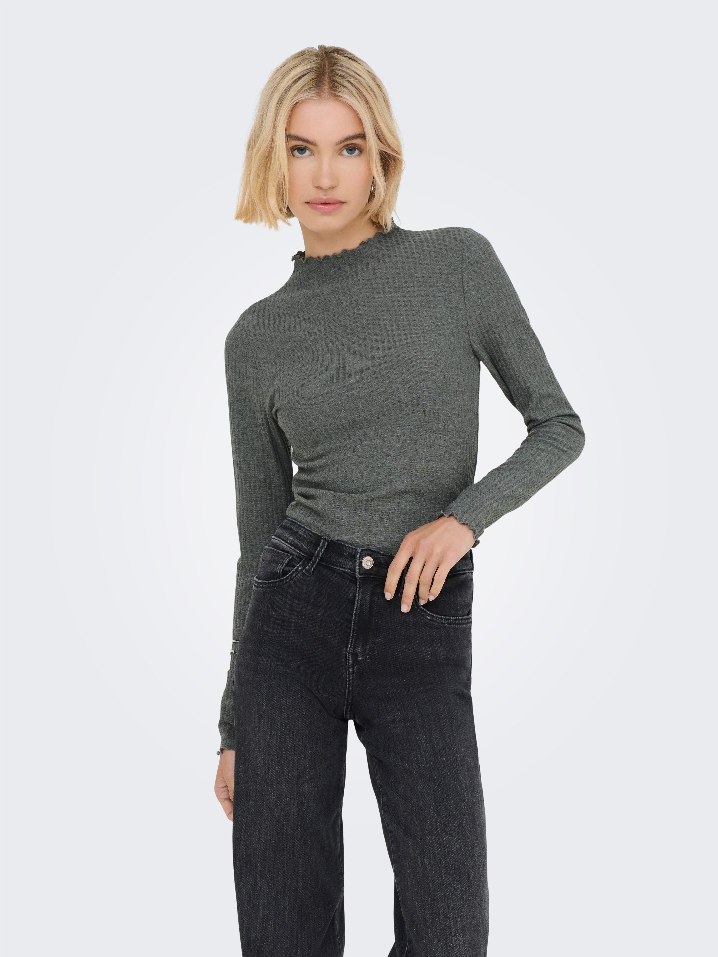 ONLY Langarmshirt ONLEMMA L/S HIGH NECK TOP günstig online kaufen