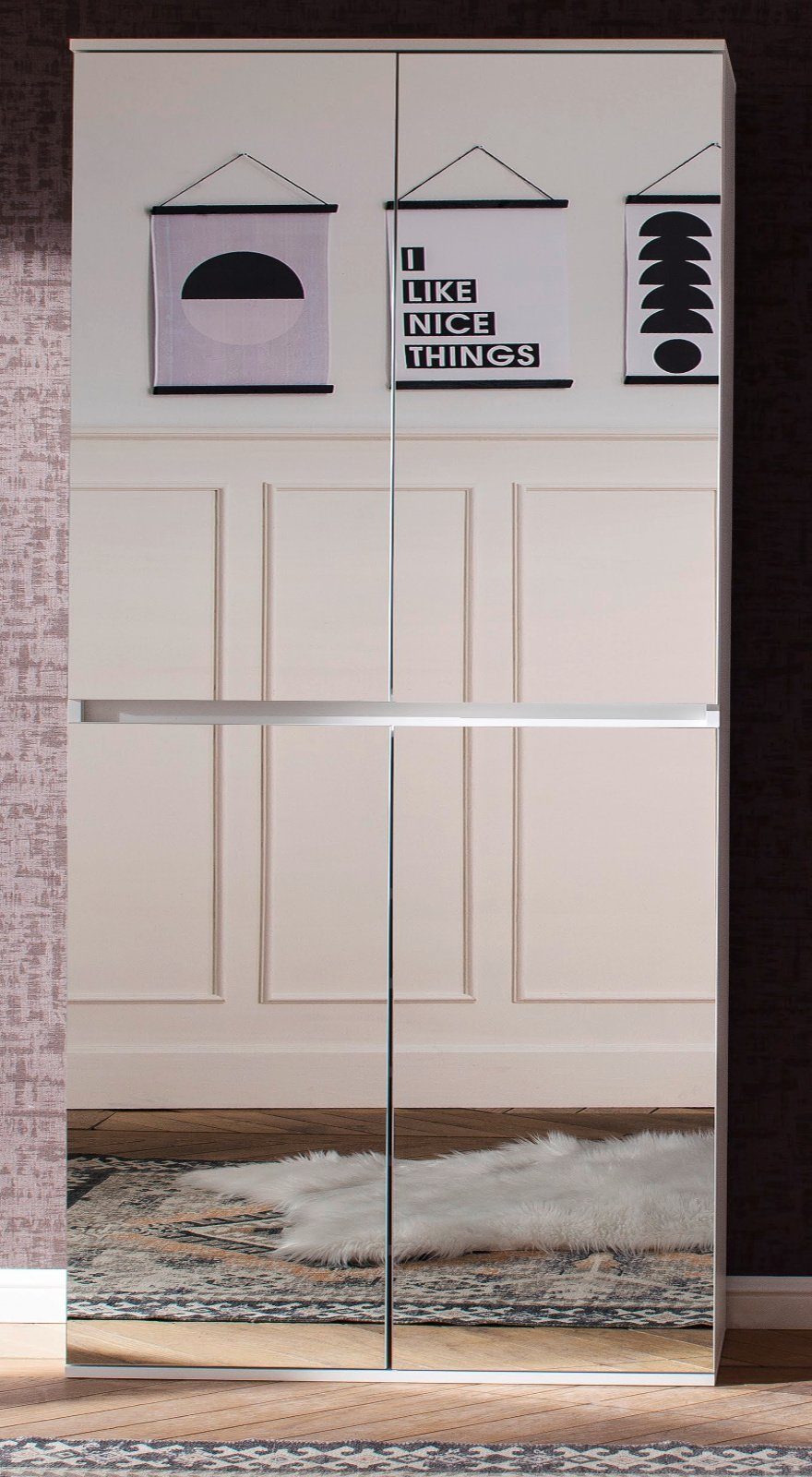 Furn.Design Garderobenschrank Reflect (Garderobe und Schuhschrank günstig online kaufen