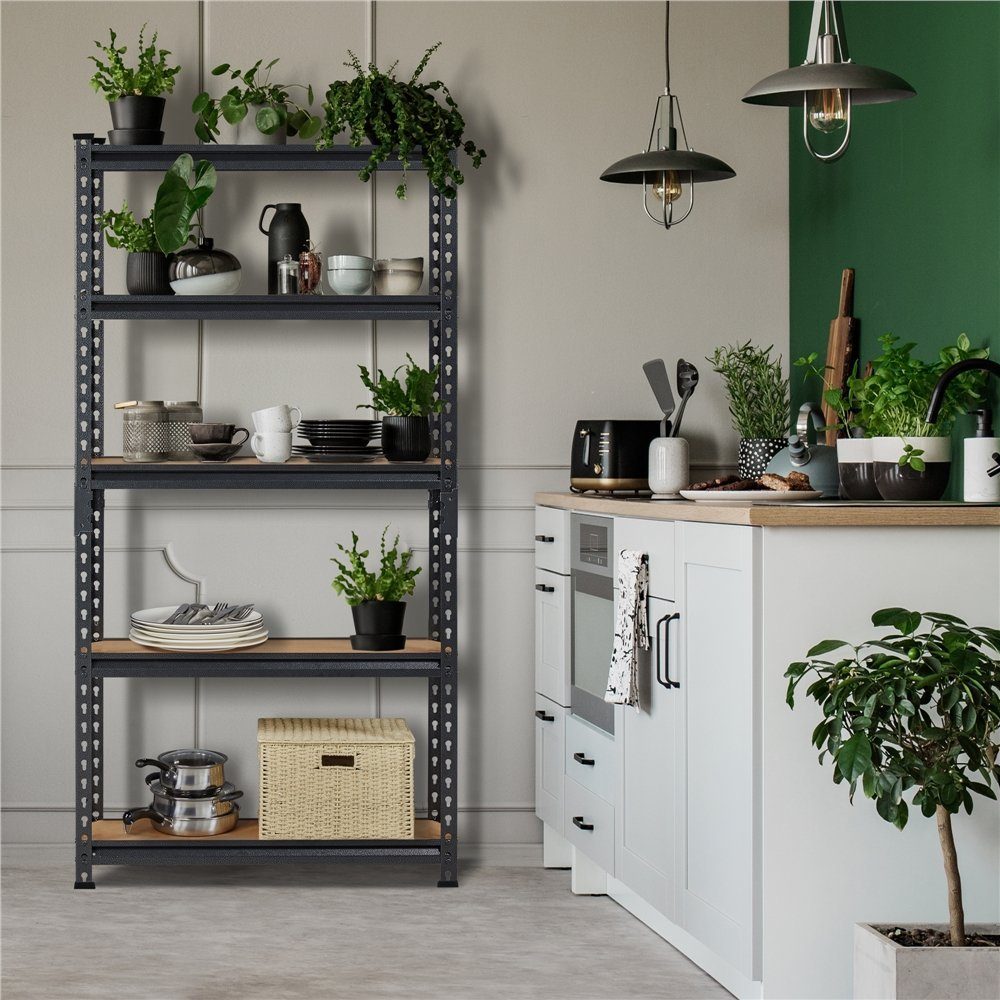 Yaheetech Standregal 75 x 30 x 153cm/90 x 30 x 180cm, Lagerregal Schwerlastregal Kellerregal mit verstellbaren MDF-Böden