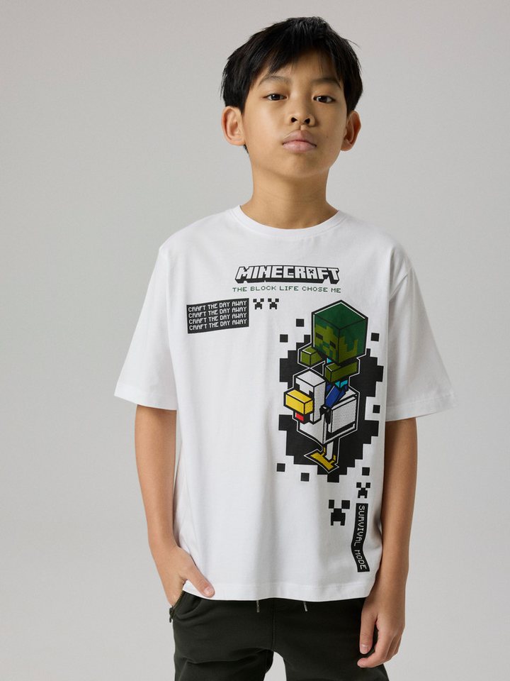 Name It T-Shirt NKMJUN MINECRAFT SS NREG TOPBOX NOOS BIO Baumwolle, regular fit