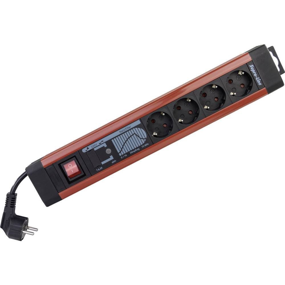 REV 4fach Steckdosenleiste Supraline mit Schalter 0014462613 Steckdosenleiste, Steckdosen