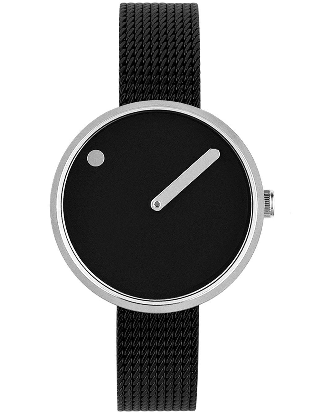 PICTO Quarzuhr Picto 43369-1012 Damenuhr Black 30mm 5ATM Picto 43369-1012 Damenuhr Black 30mm 5ATM