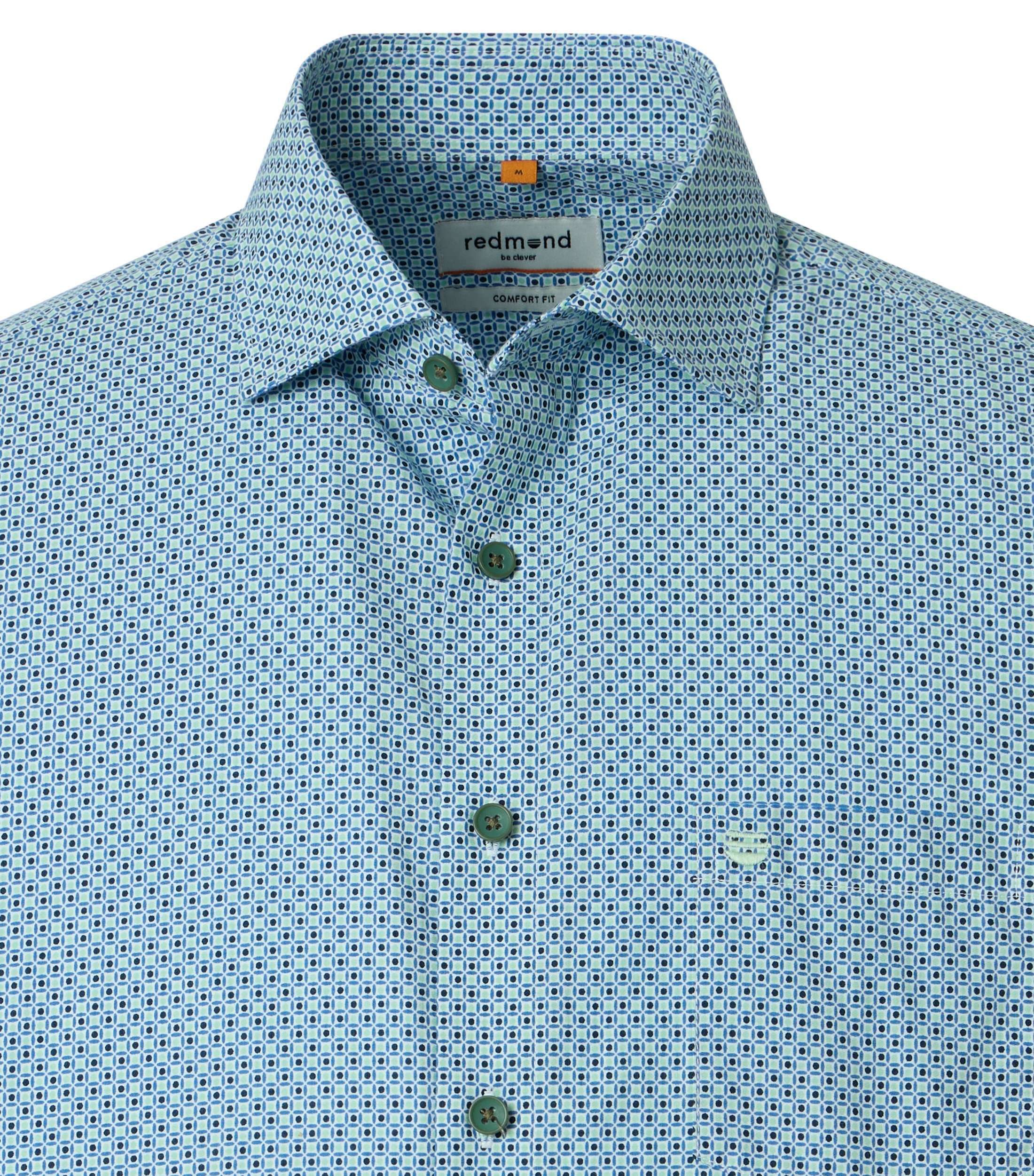 Redmond Kurzarmhemd Print Modern Fit